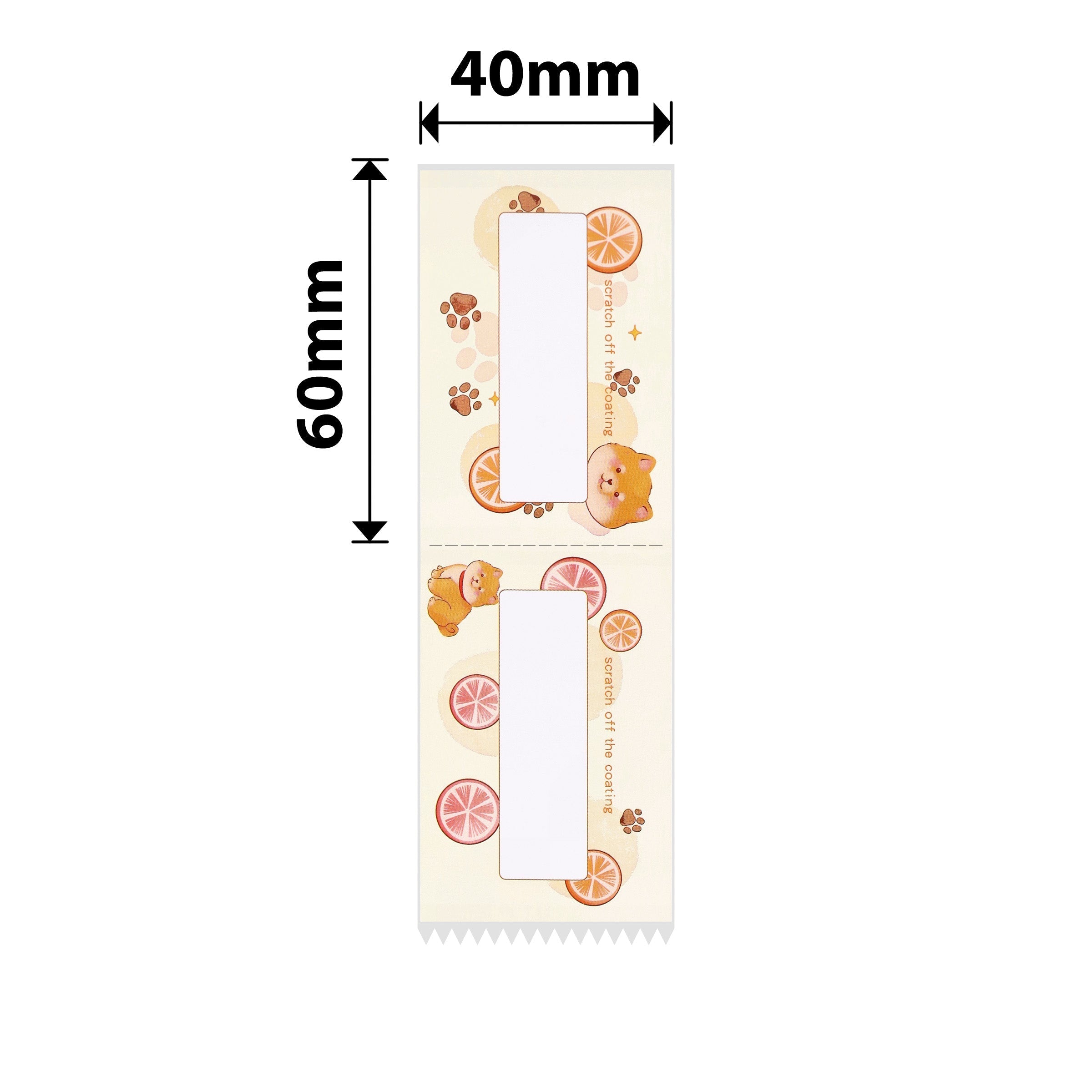 NIIMBOT - B Range - 40x60mm - 115 Lemon Yelly Scratch Cards