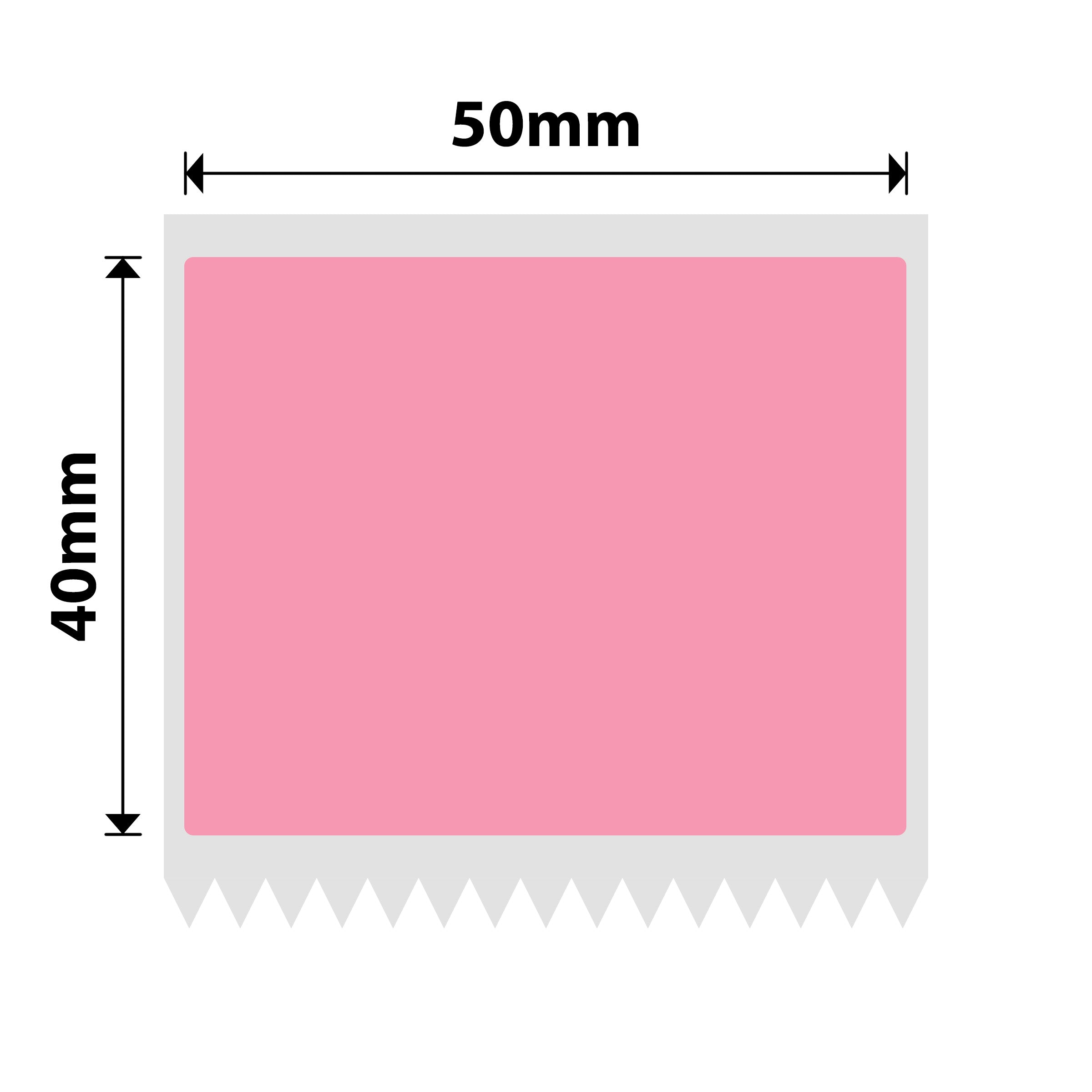 NIIMBOT - K Range - 50x40mm - Pink - 740 Labels