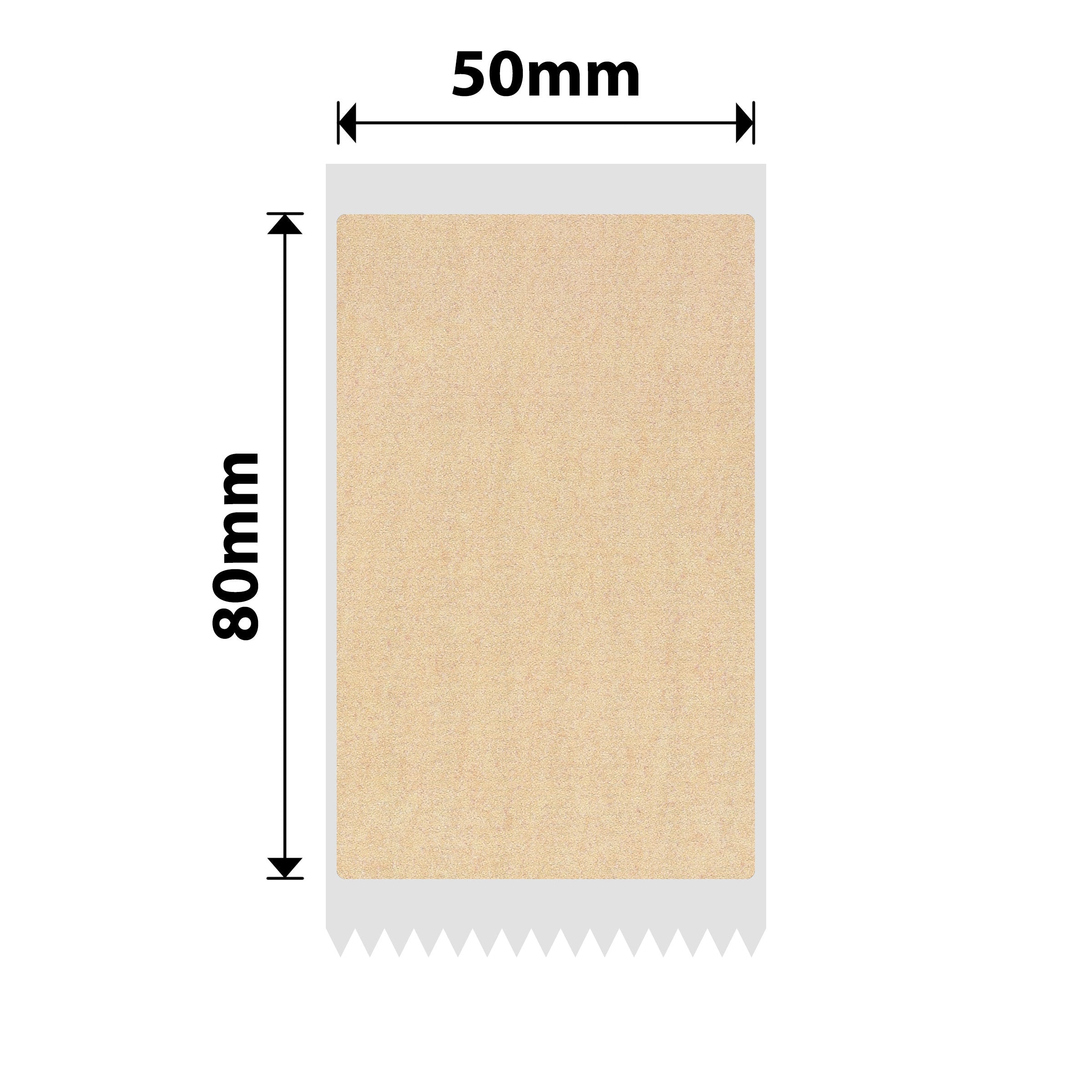 NIIMBOT - B Pro Range - 50x80mm - Kraft - Dual Colour - Red & Black Text - 95 Labels