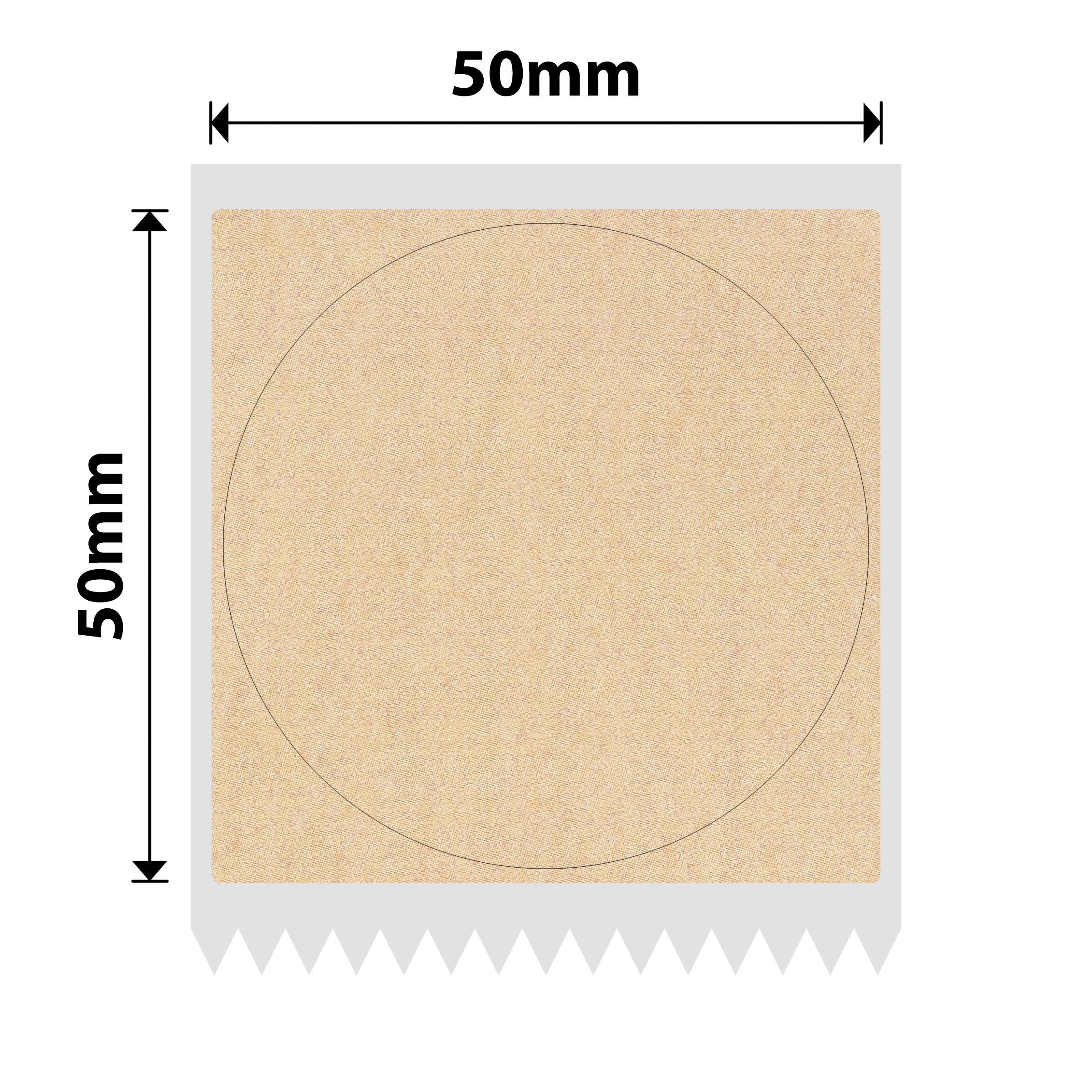 NIIMBOT - K Range - 50x50mm - Kraft Round - 600 Labels