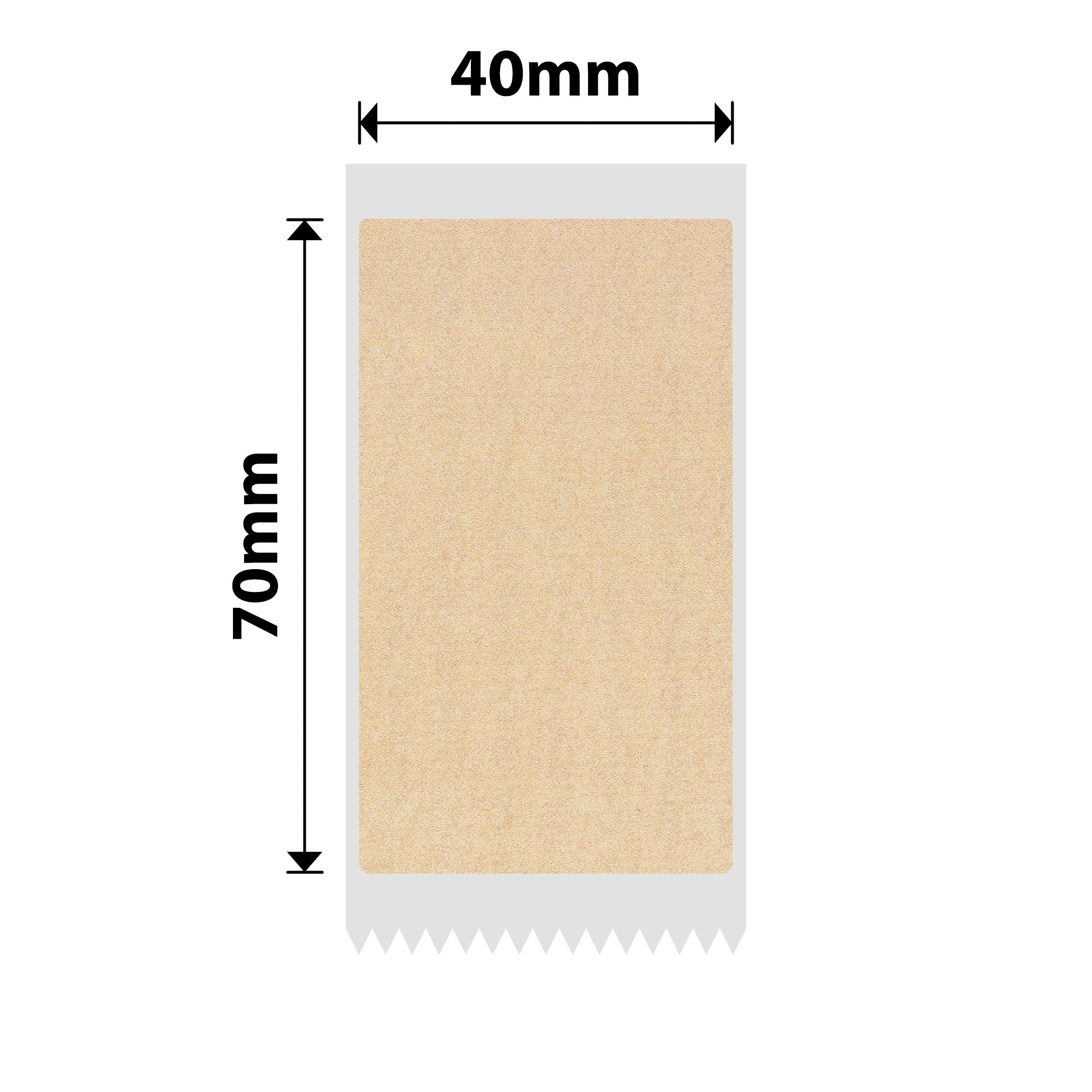 NIIMBOT - B Range - 40x70mm - Kraft - 105 Labels