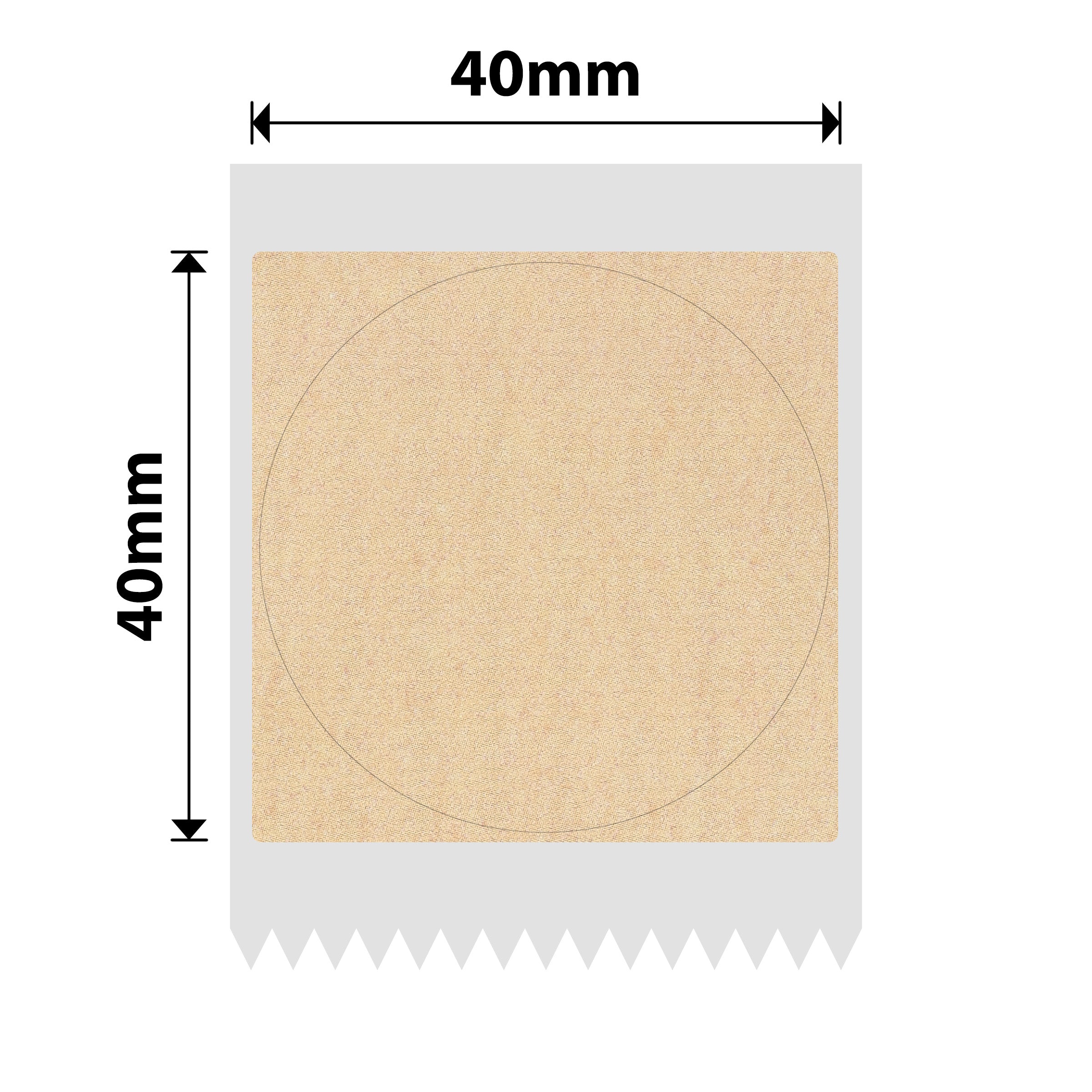 NIIMBOT - K Range - 40x40mm - Kraft Round - 740 Labels