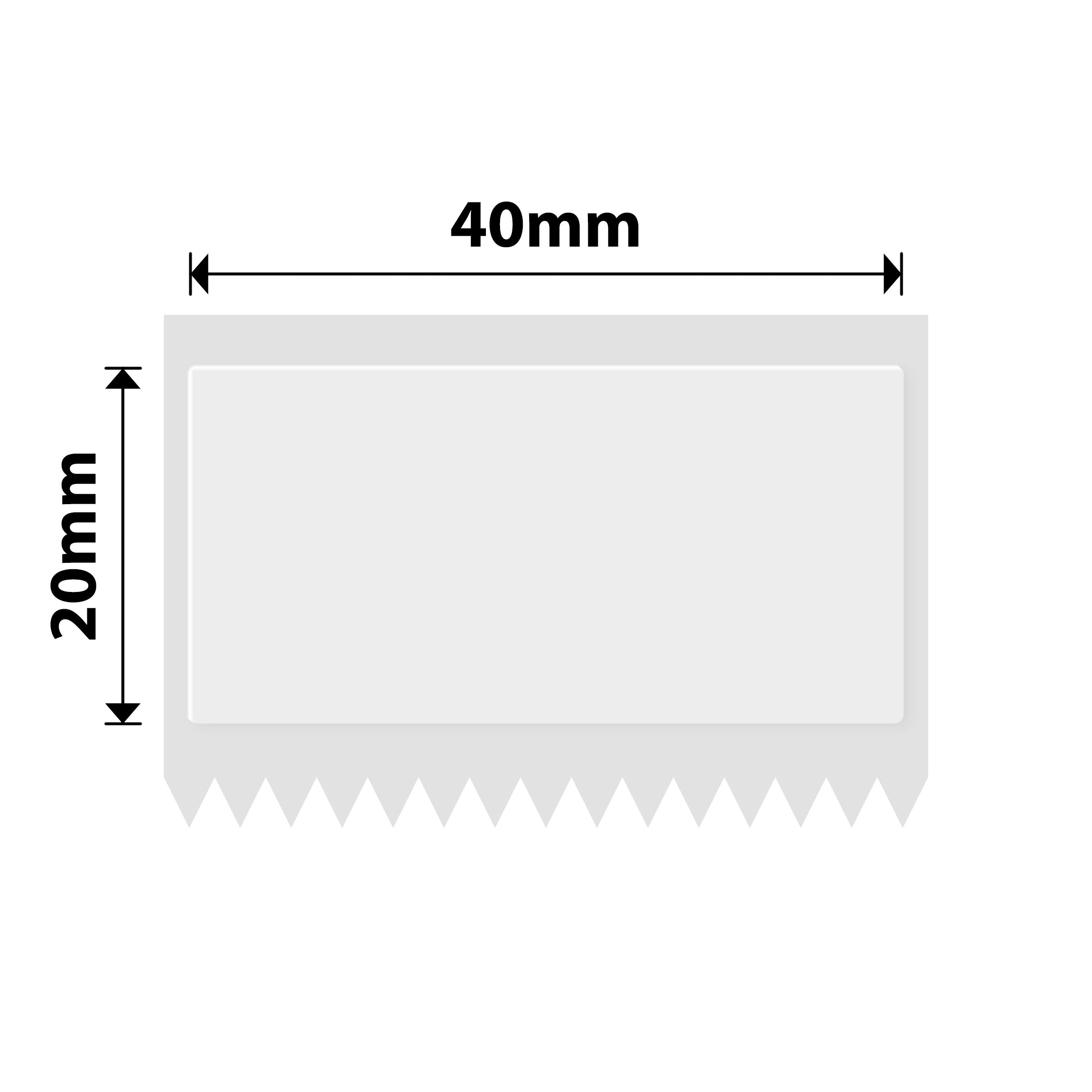 NB761 - Niimbot - M2 / M3 - 40x20mm - 325 Transparent Labels