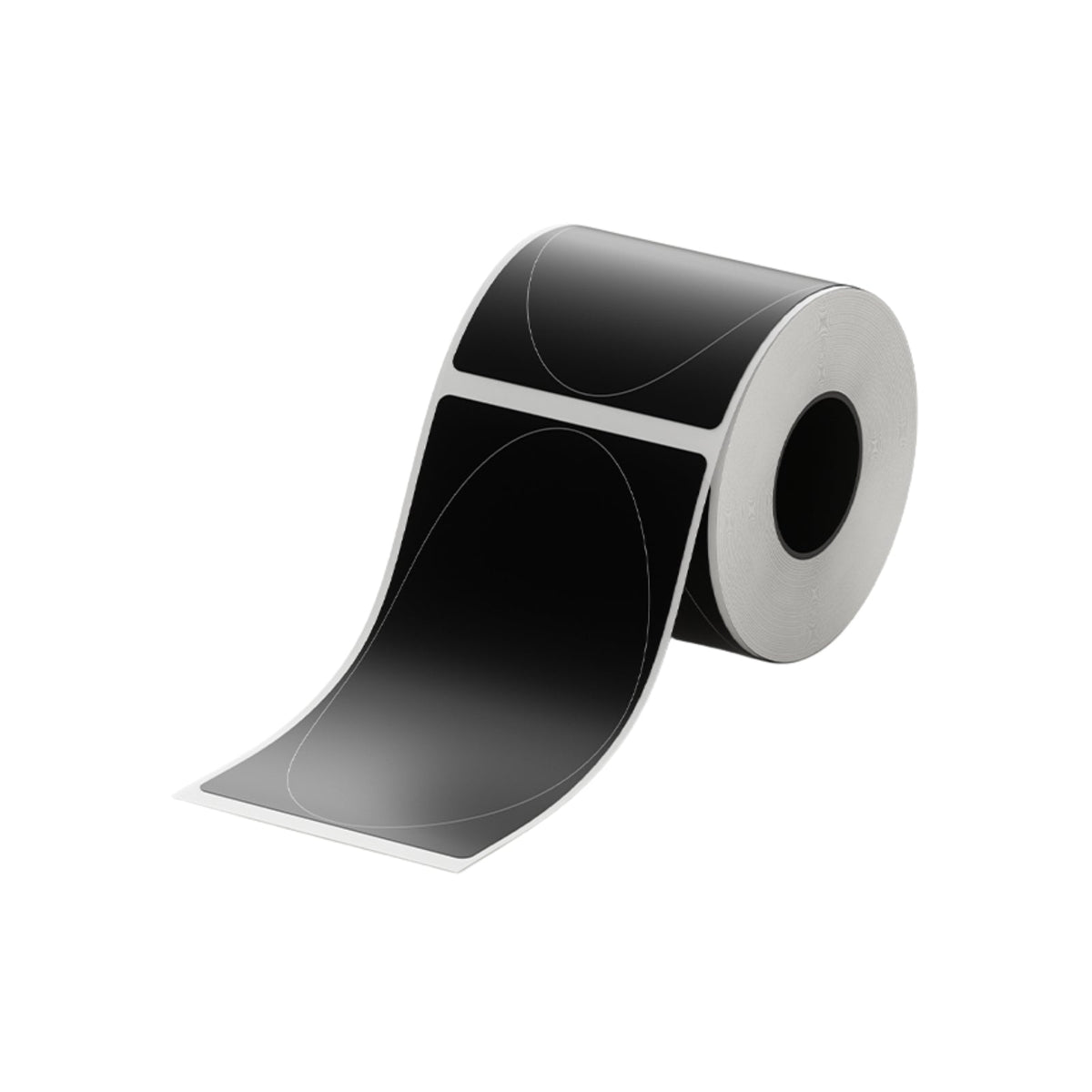 NIIMBOT - M Range - 50x90mm - Glossy Black Oval - 85 Labels