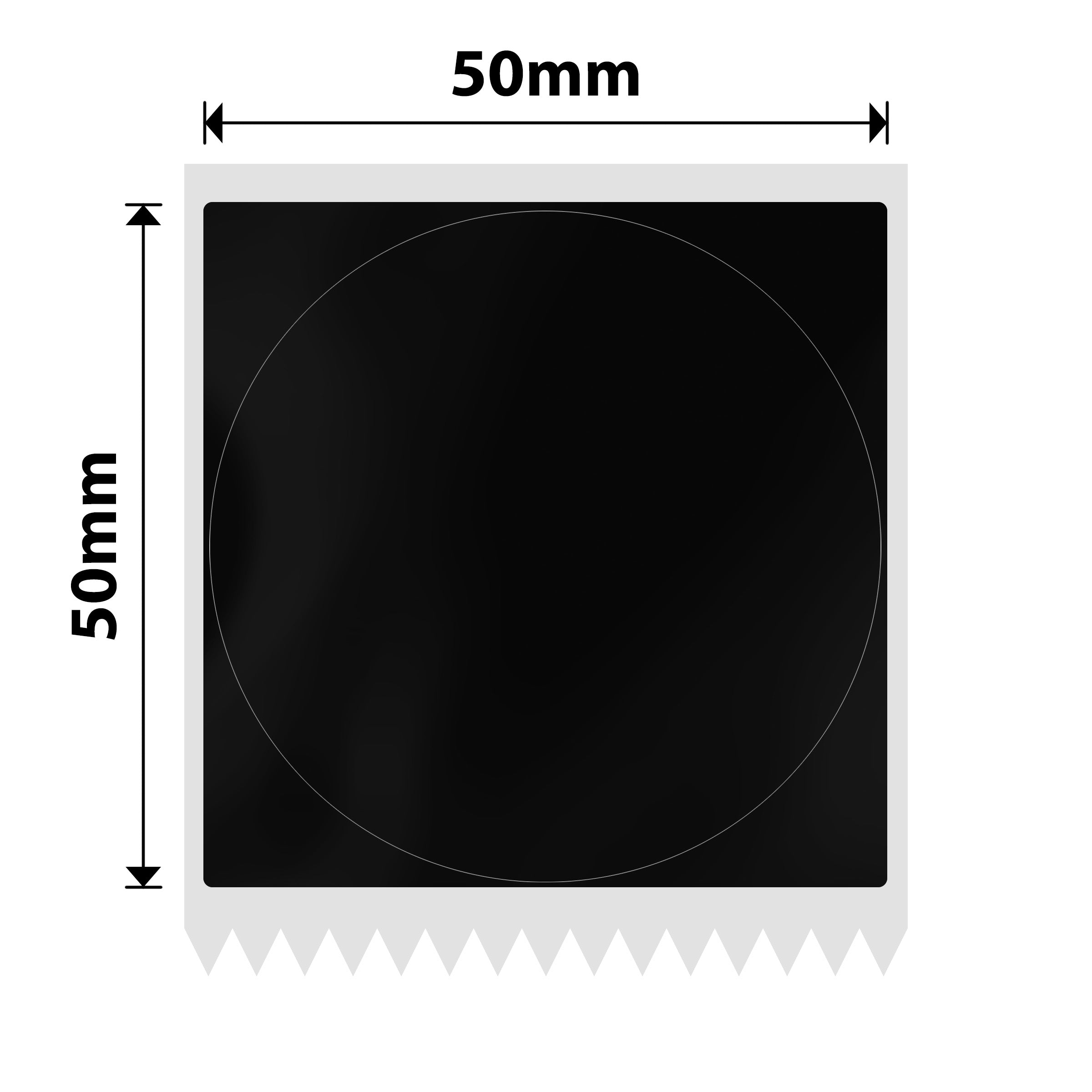NIIMBOT - M Range - 50x50mm - Black Round - 150 Labels