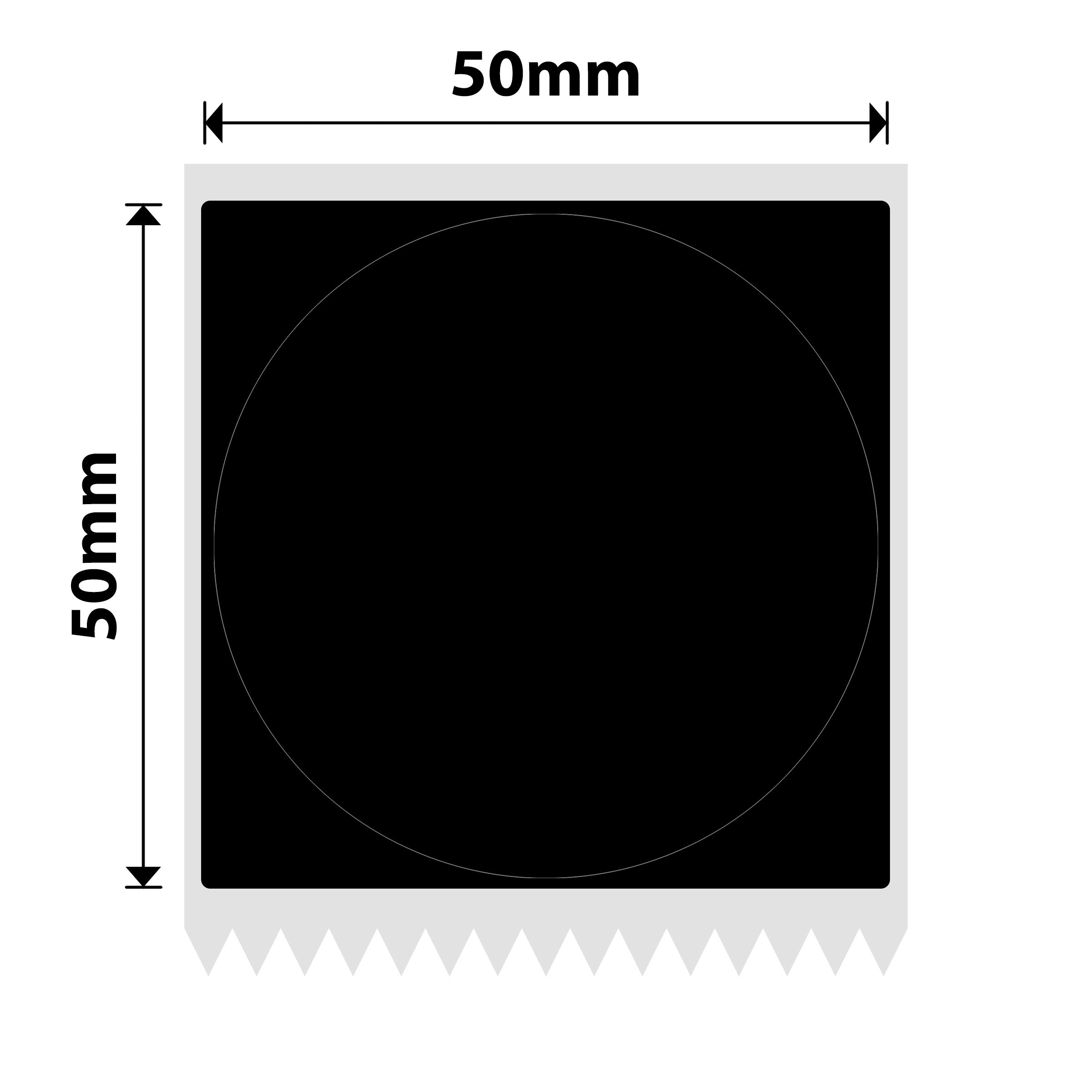 NIIMBOT - M Range - 50x50mm - Matte Black Round - 140 Labels