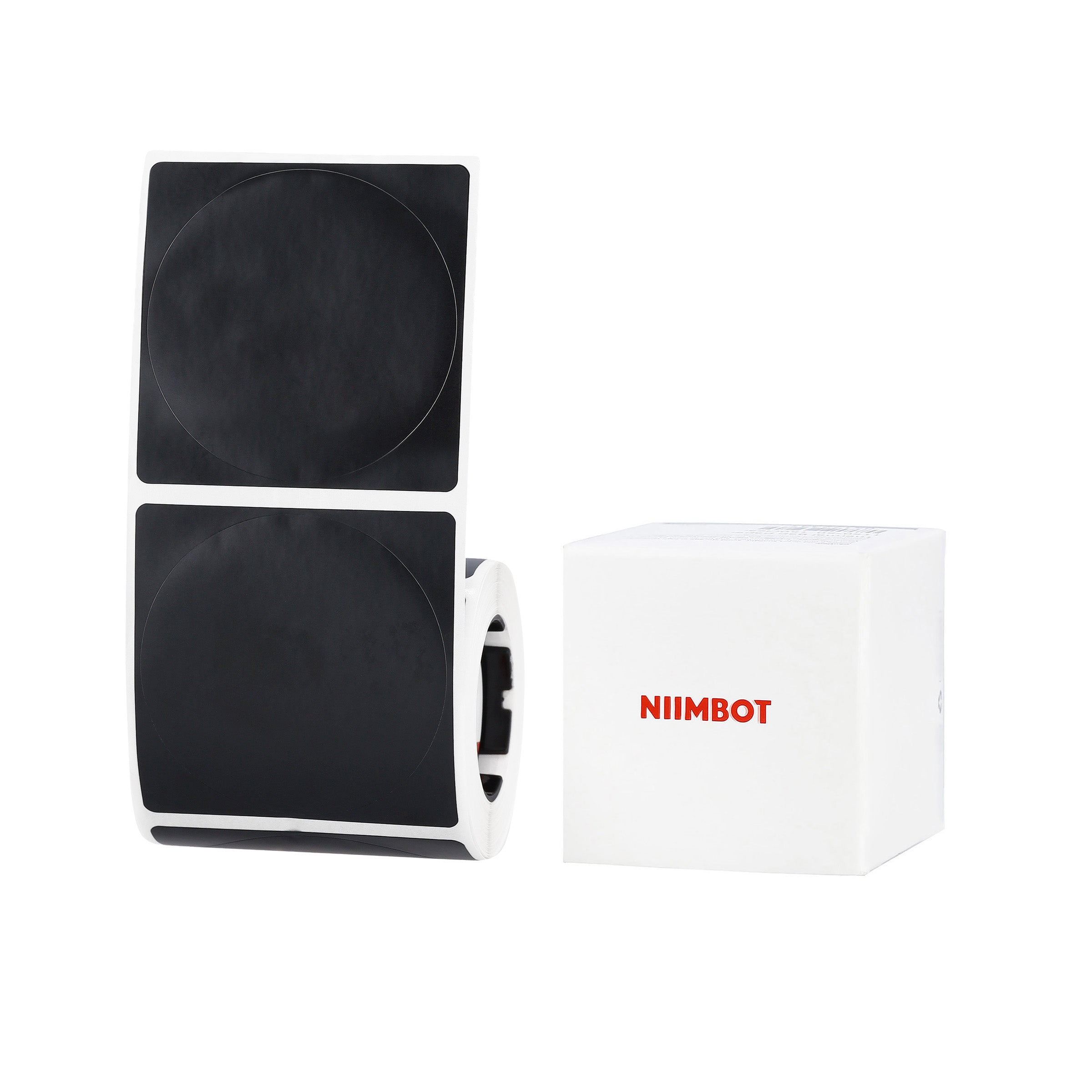NIIMBOT - M Range - 50x50mm - Matte Black Round - 140 Labels