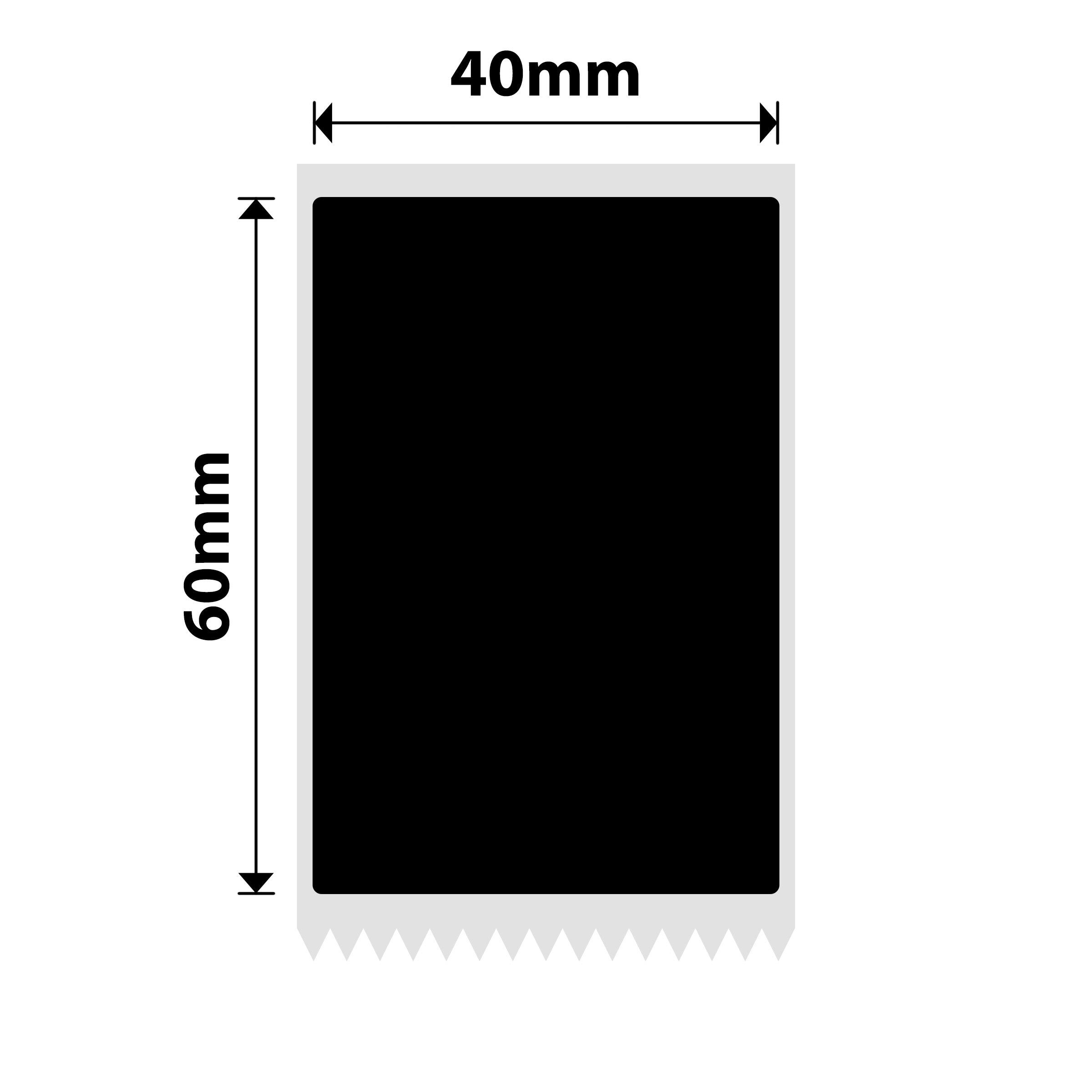 NIIMBOT - M Range - 40x60mm - Matte Black - 115 Labels
