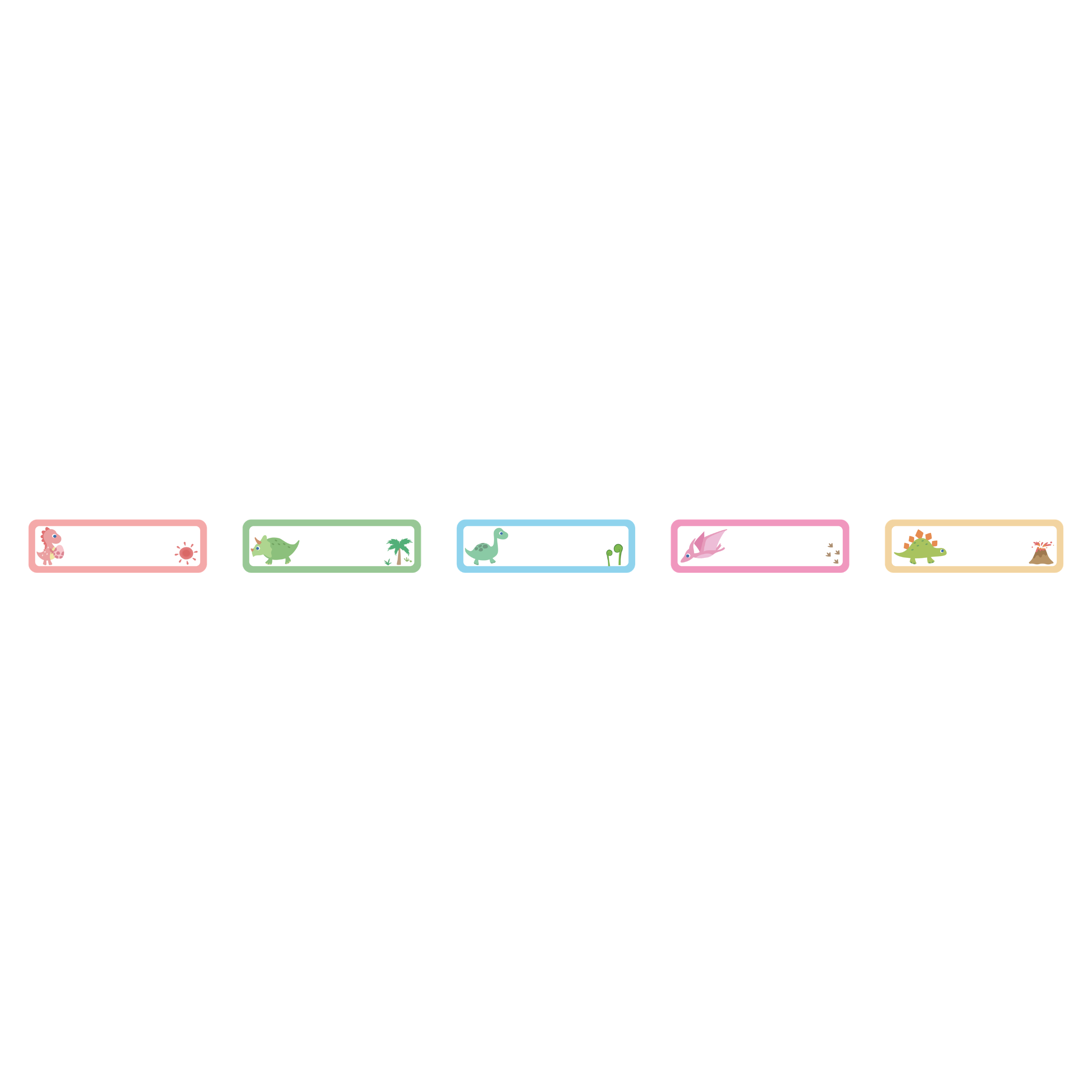 NB783 - NIIMBOT - D11 / D101 / D110 / H1S - 12X40MM - 155 DINOSAUR PATTERN LABELS