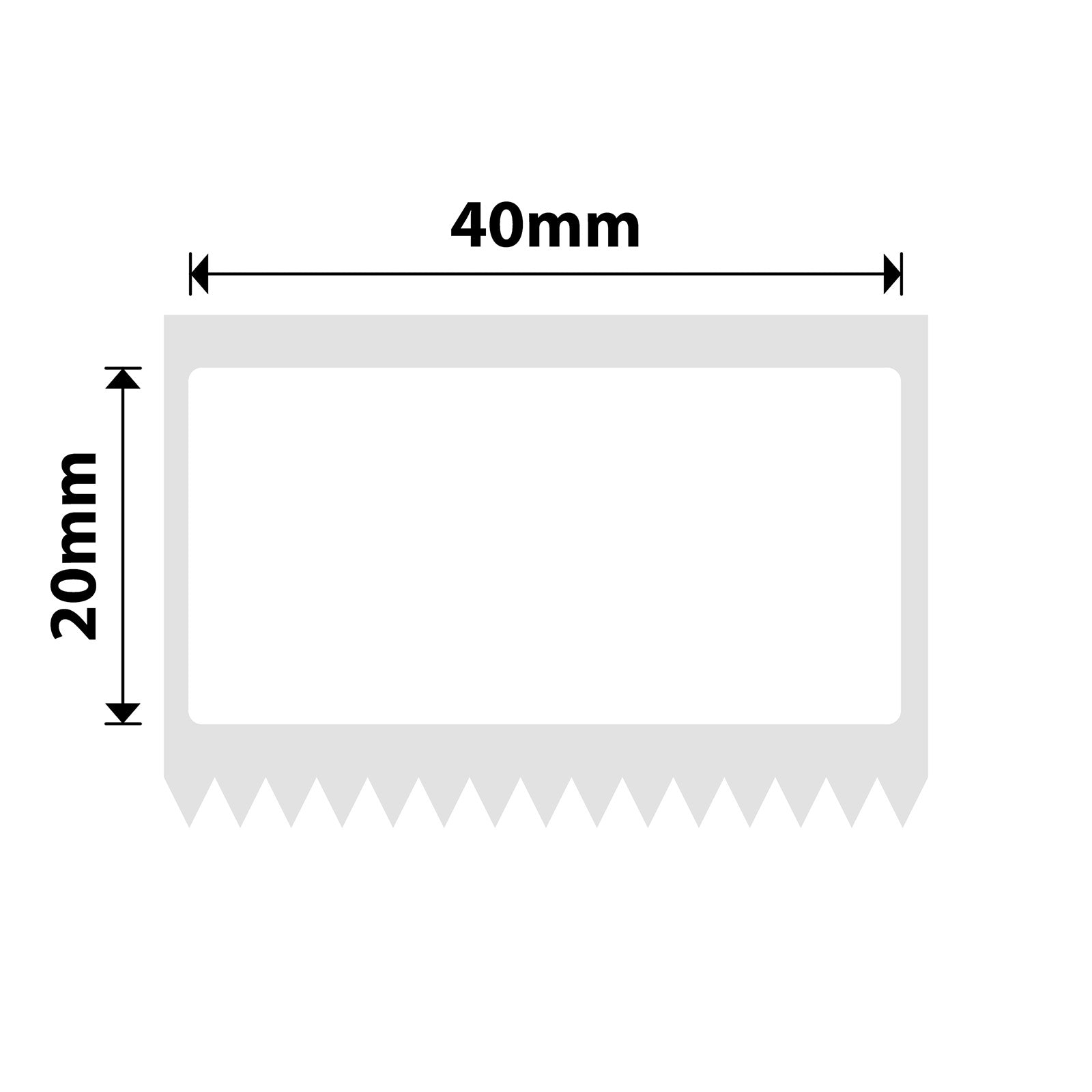 NIIMBOT - M Range - 40x20mm - White - 325 Labels