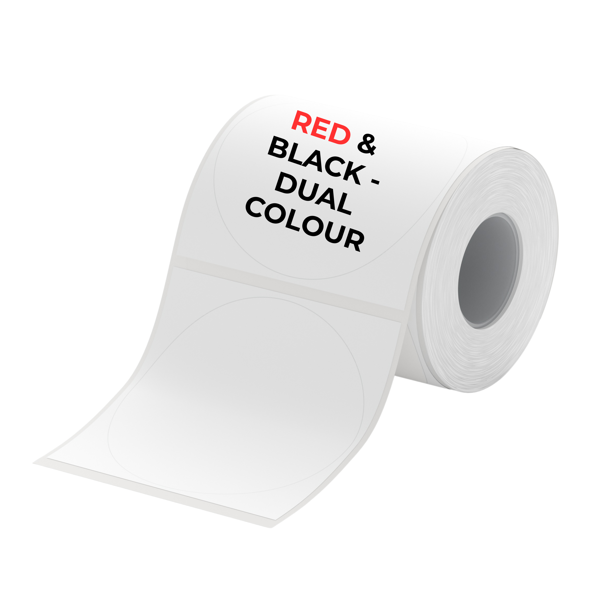NIIMBOT - B Pro Range - 51x51mm - White Round - Dual Colour - Red & Black Text - 145 Labels