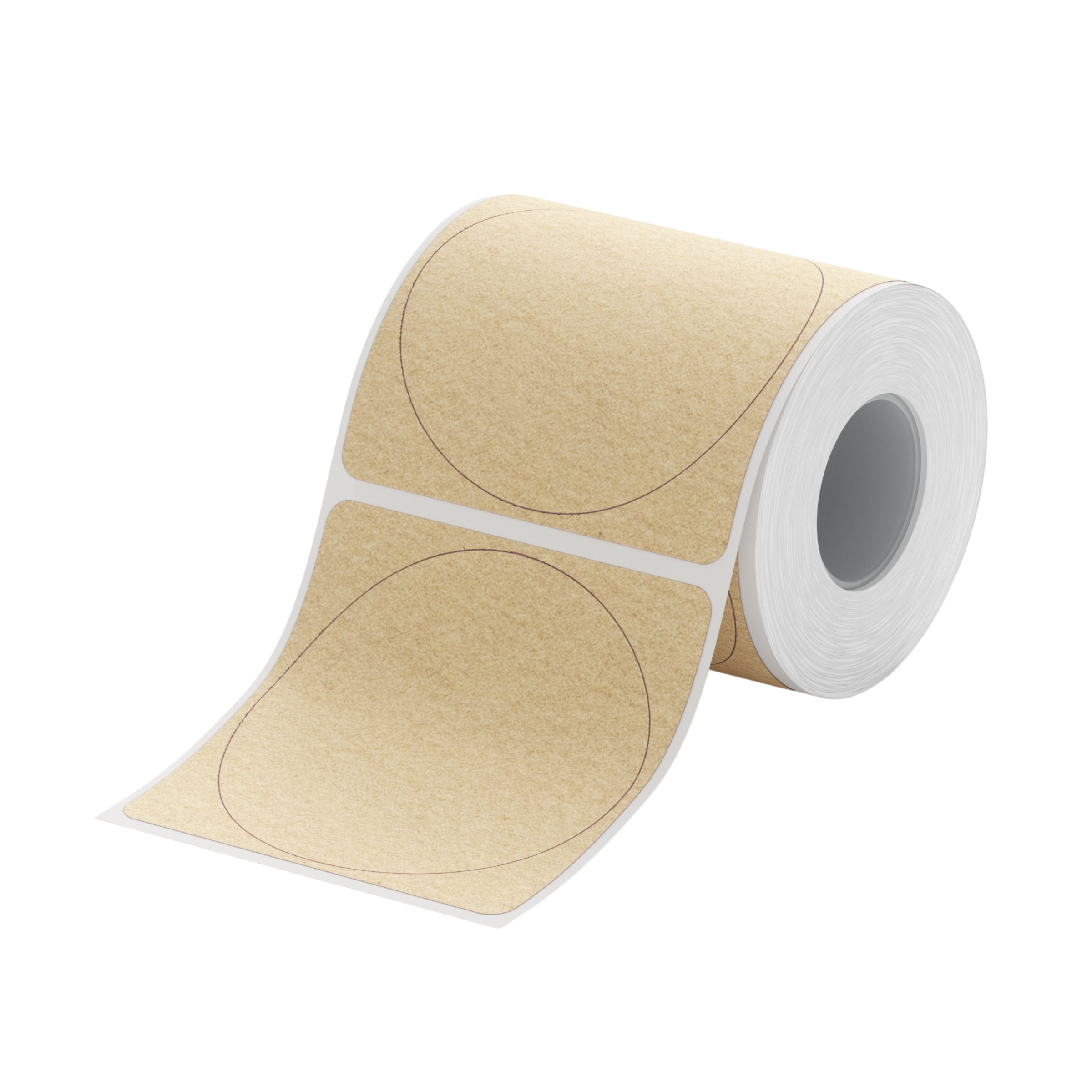 NB831 - Niimbot - B1-Pro / B2-Pro / B21-Pro Only - 34x34mm - 205 Kraft Round - Dual Colour - Red & Black Text Labels