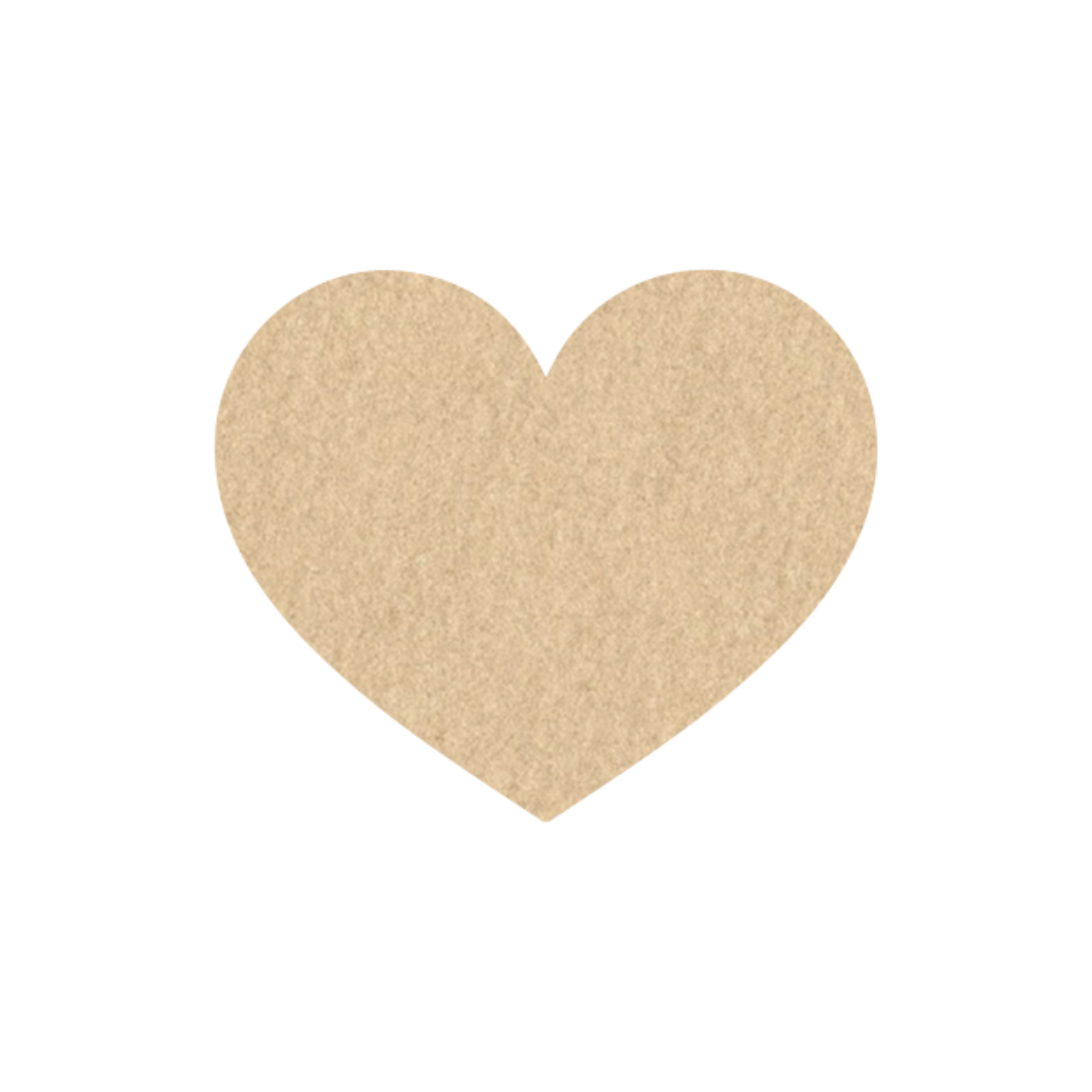 NIIMBOT - B Pro Range - 50x43mm - Kraft Heart Shape - Dual Colour - Red & Black Text - 165 Labels