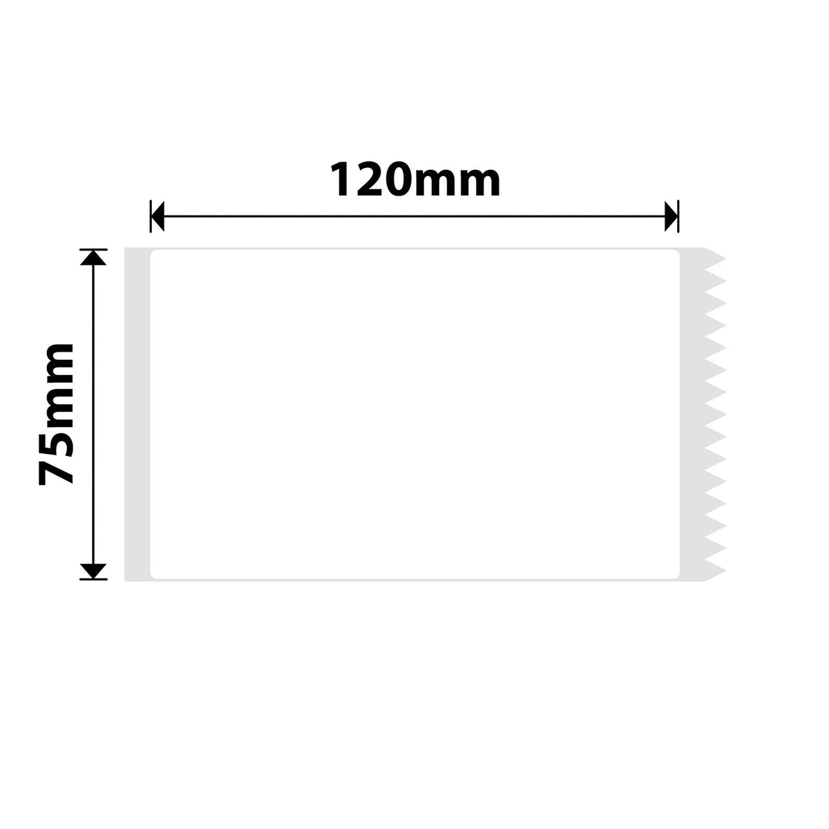 NIIMBOT - B Range - 75x120mm - White - 65 Labels