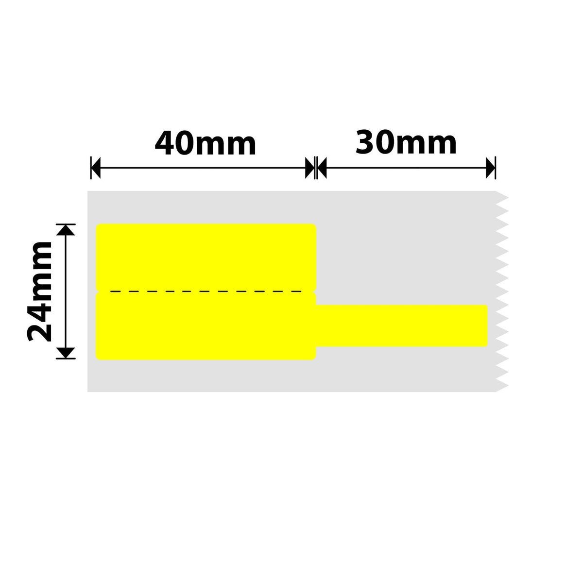 NIIMBOT - B Range - 40x24+30mm - Yellow Cable - 270 Labels
