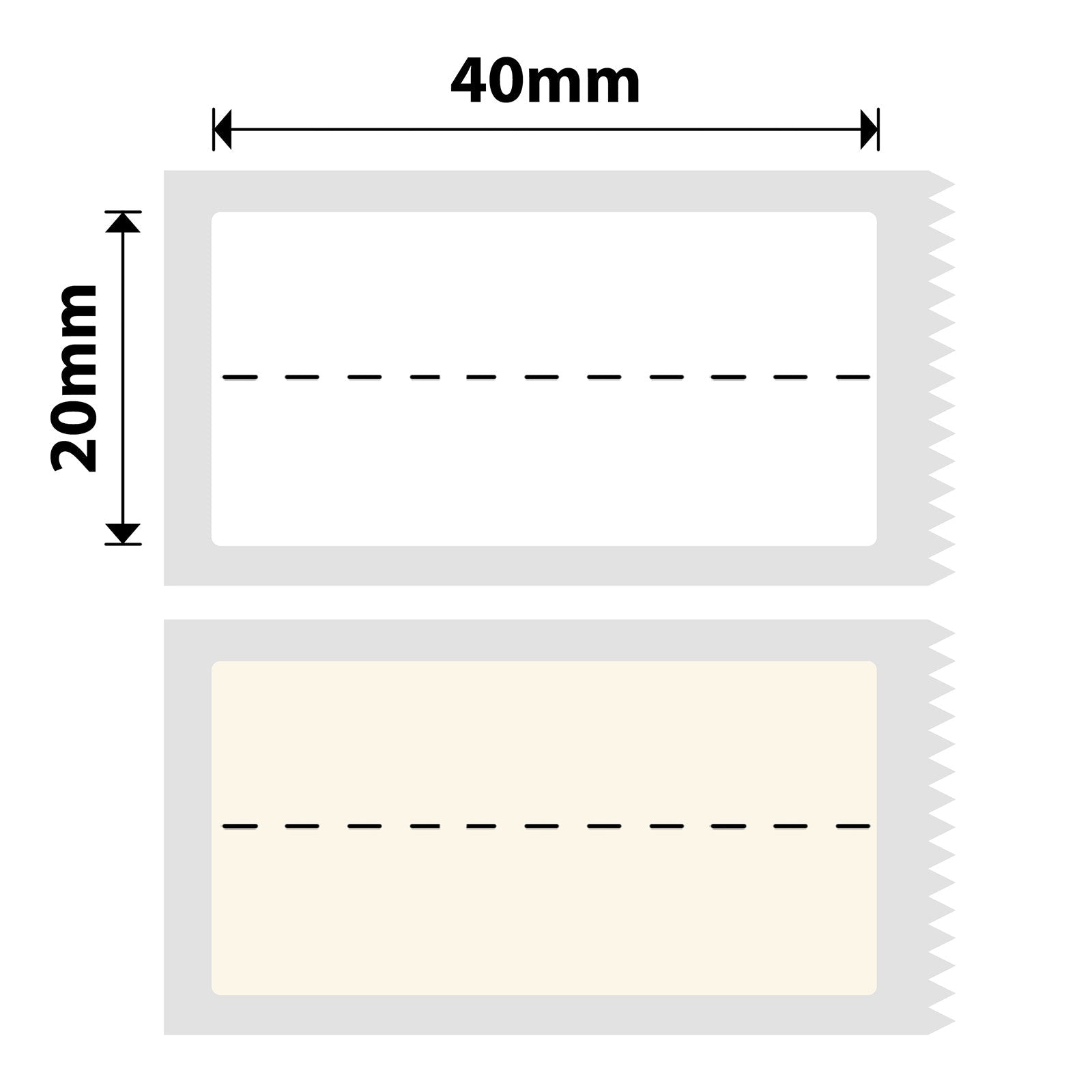 NIIMBOT - M Range - 20x40+25.25mm - White Self Laminating - 135 Labels
