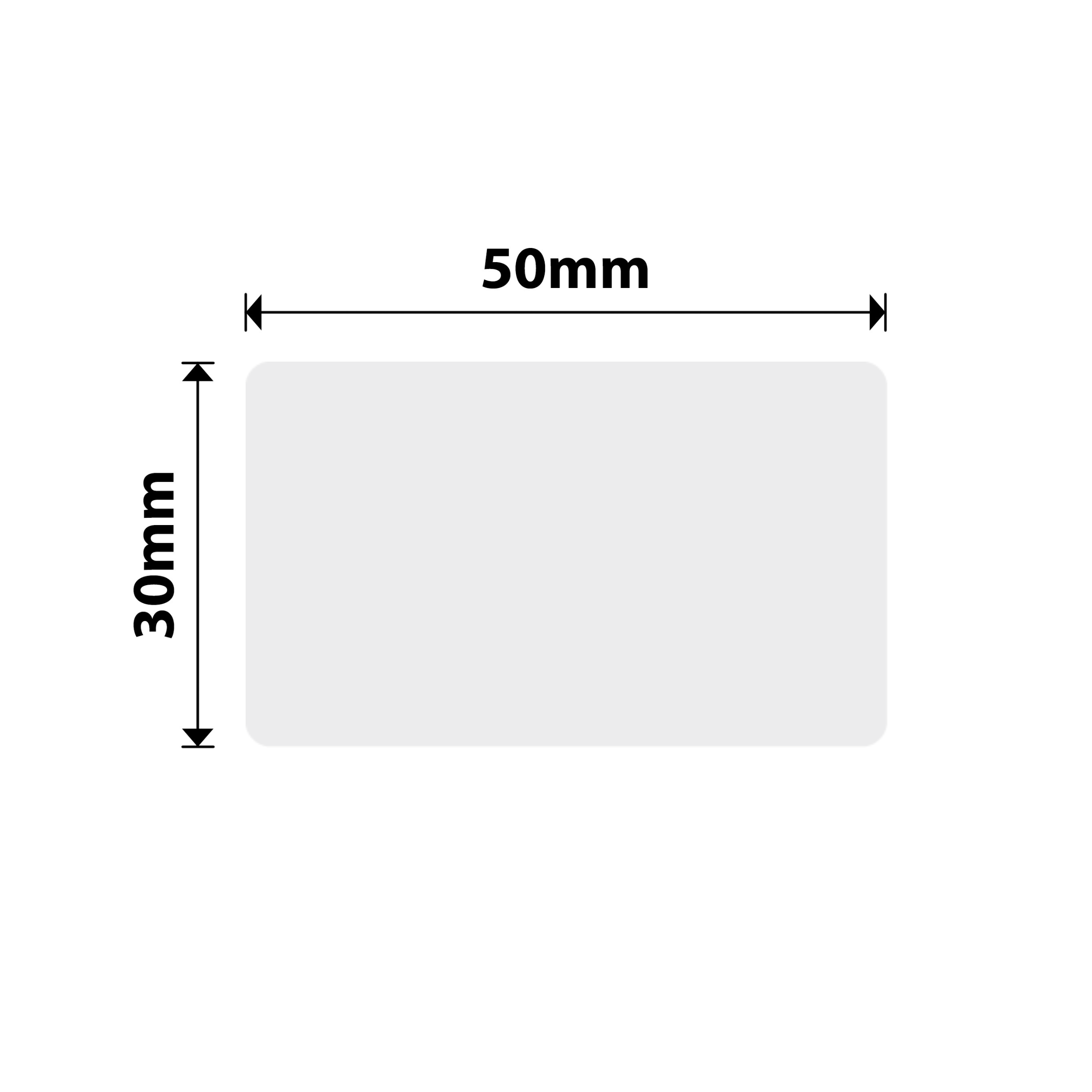 NB857 - Niimbot - M2 / M3 Only - 50x30mm - 240 Laser Silver Thermal Transfer Labels