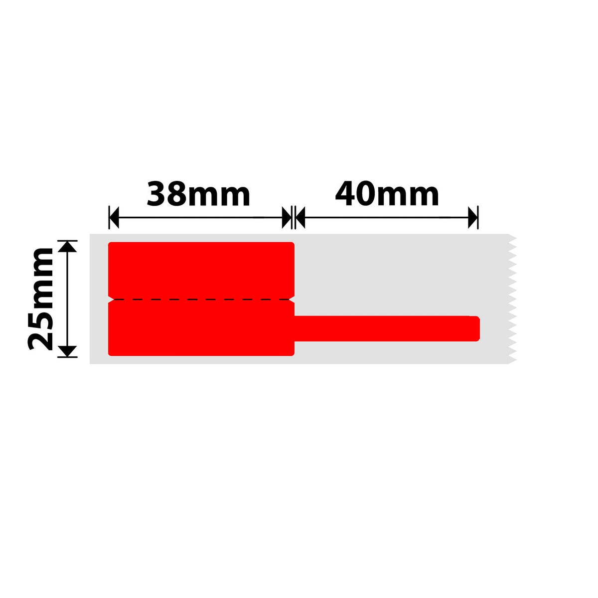 NIIMBOT - M Range - 25x38+40mm - Red Cable - 80 Labels - CN
