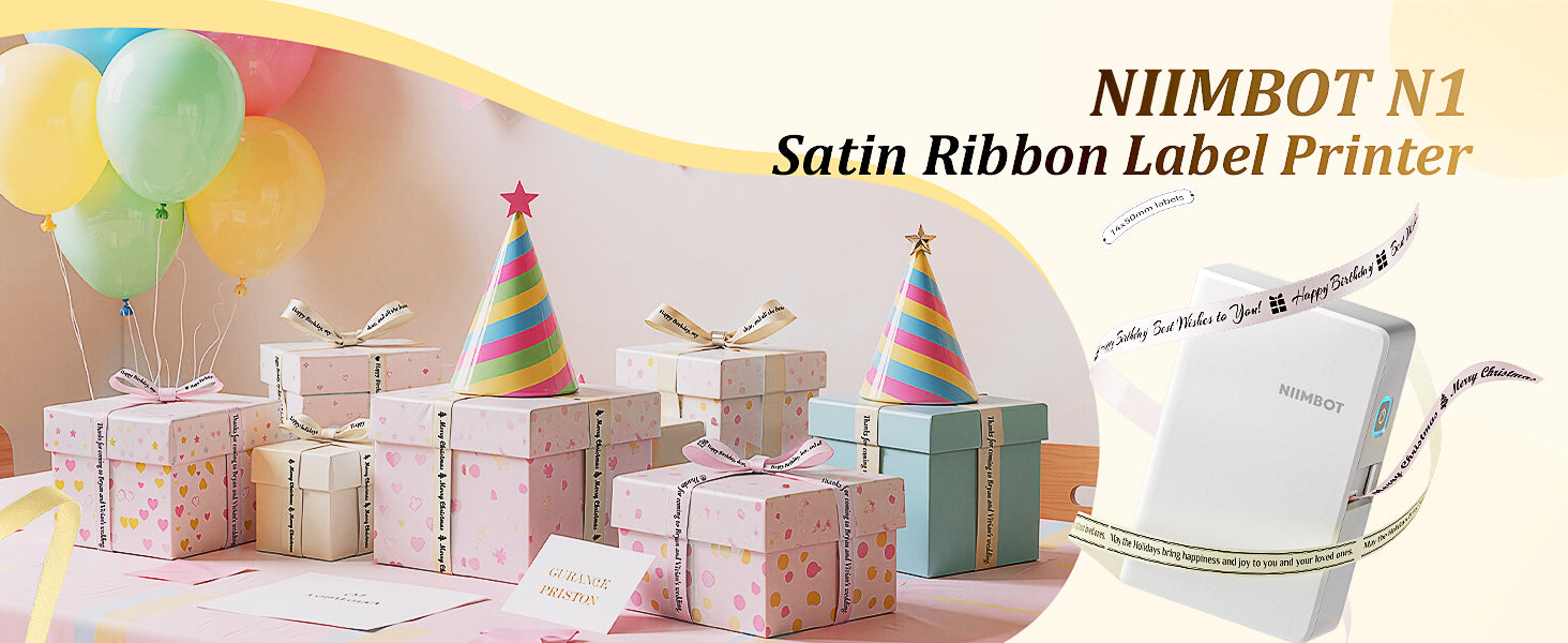 NB624 - NIIMBOT - N1 - BLUETOOTH SATIN RIBBON & LABEL PRINTER KIT INCLUDES BOTH SETS