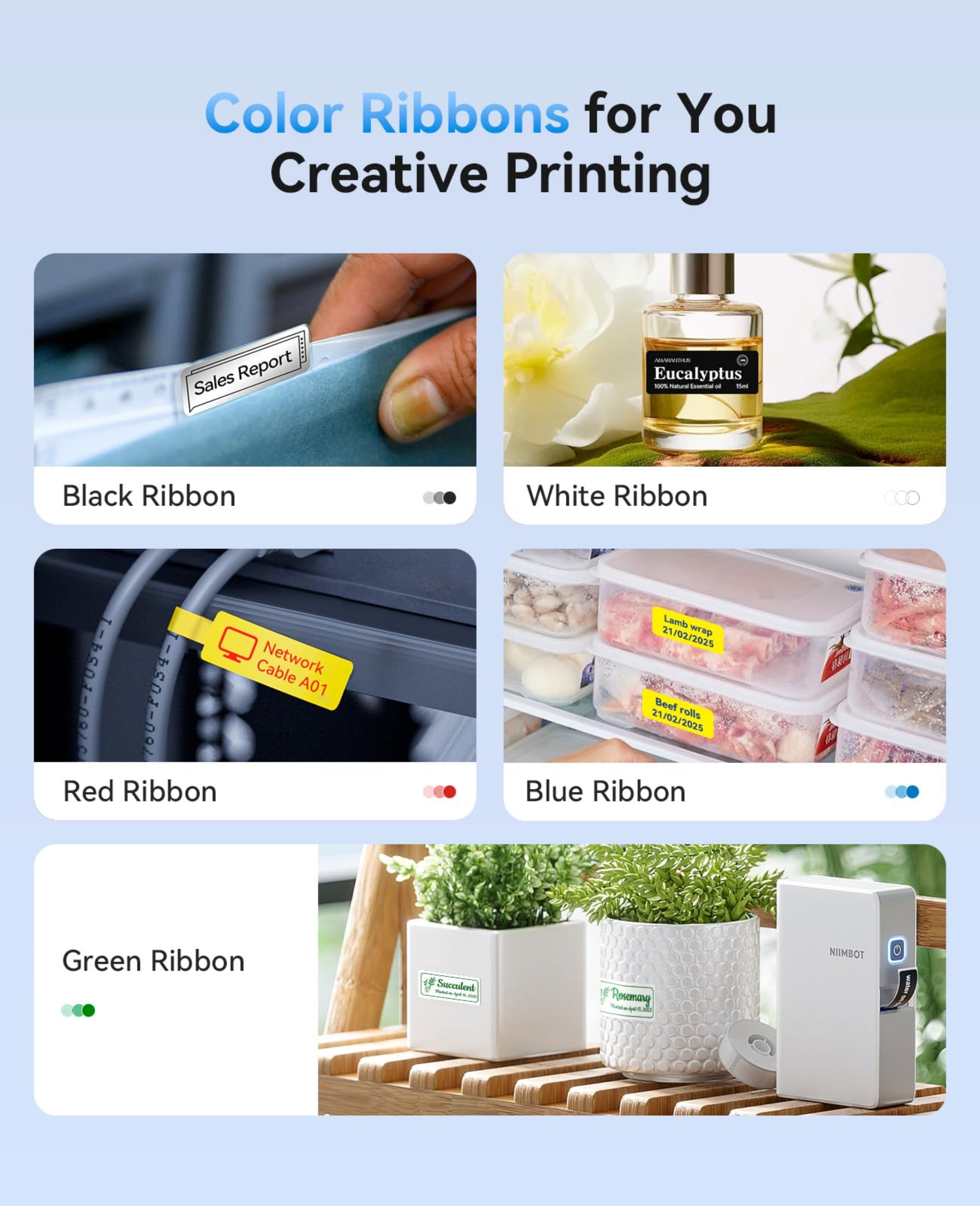 NB806-IRONKIT - NIIMBOT - N1 IRON ON LABEL KIT - BLUETOOTH THERMAL TRANSFER LABEL PRINTER INCL FREE STANDARD WHITE LABEL & BLACK CARTRIDGE (14X50MM) & WHITE IRON ON LABEL (14X40MM)