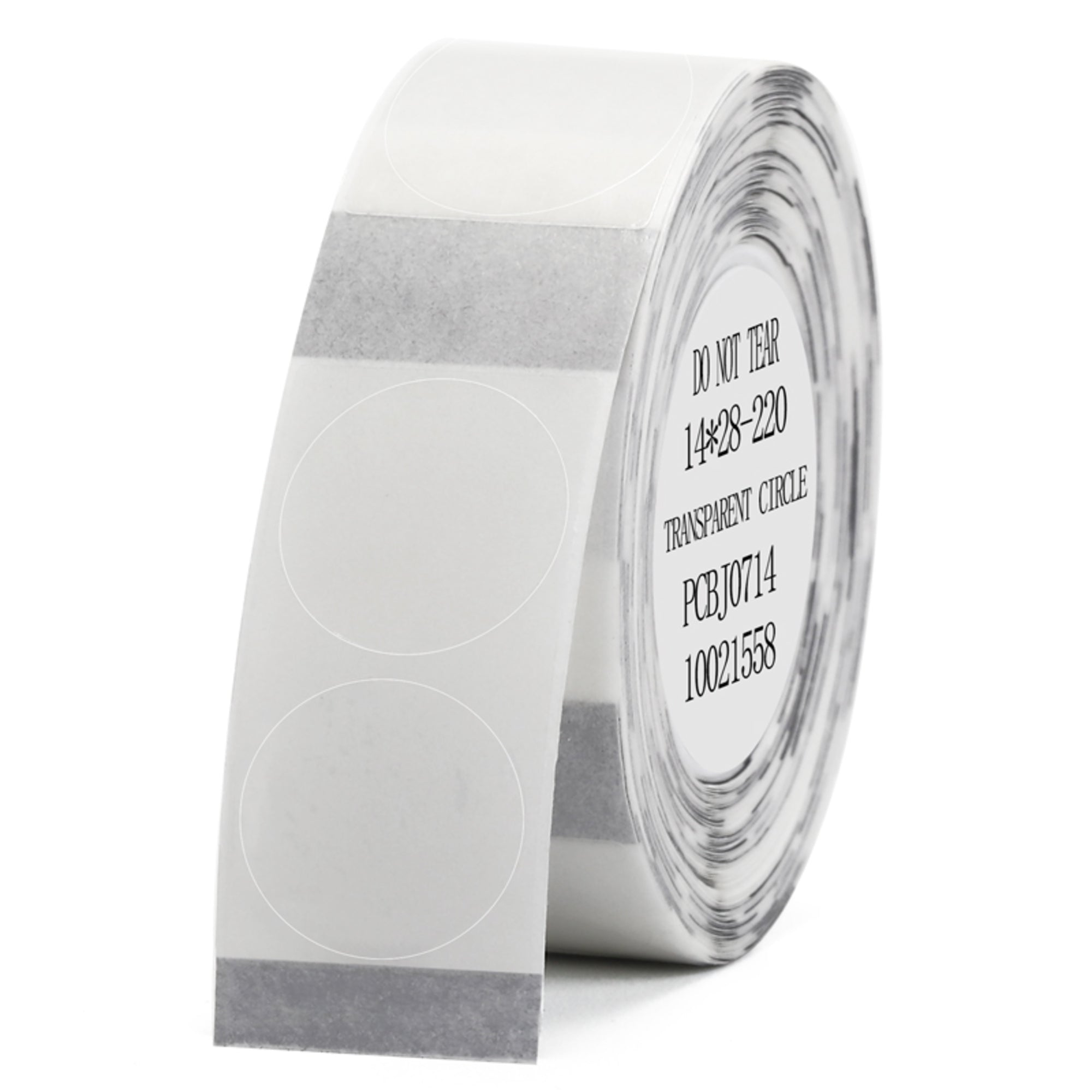 NB116 - NIIMBOT - D11 / D101 / D110 / H1S - 14X28MM - 220 LABELS PER ROLL - ROUND - TRANSPARENT