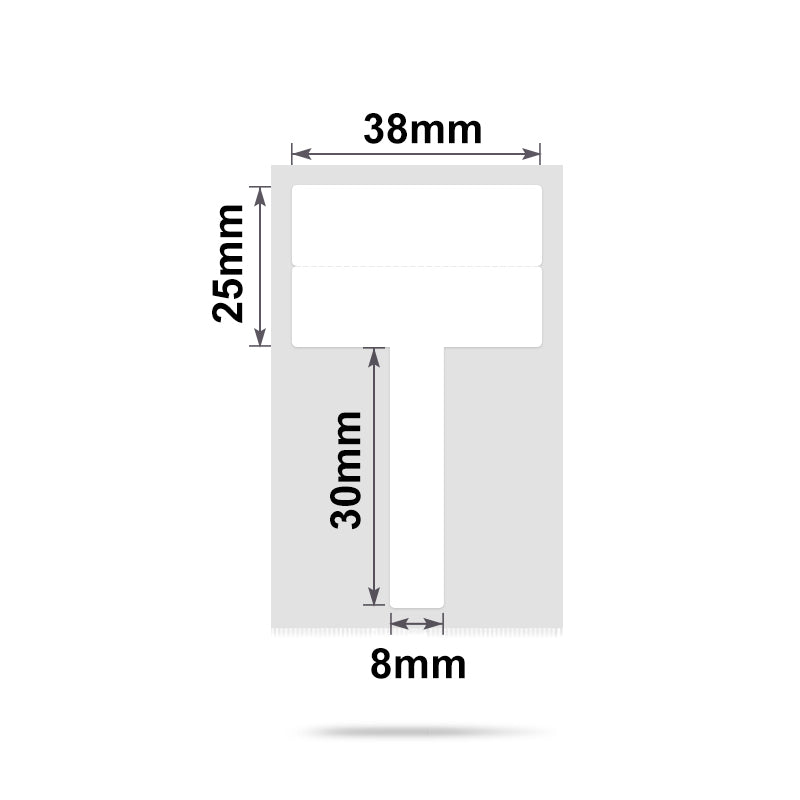 NB203 - NIIMBOT - B1 / B21 / B3S - T38X25+30MM - 130 LABELS PER ROLL - CABLE / JEWELLERY - WHITE