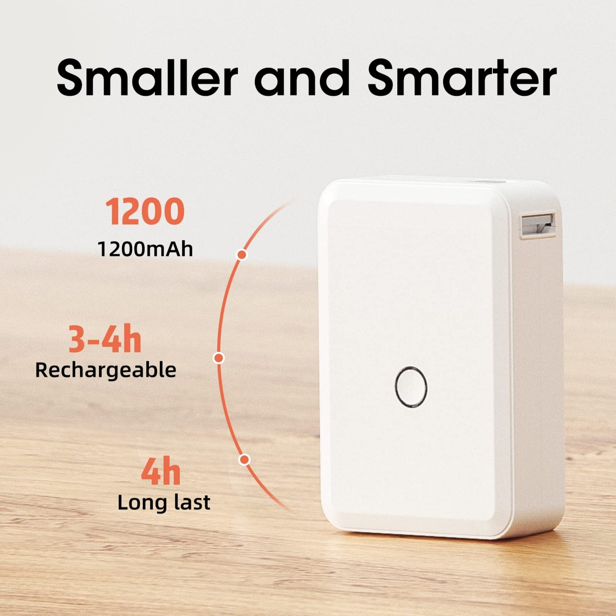 NB120 - NIIMBOT - D110 - DRAAGBARE ETIKET BLUETOOTH-DRUKKER INSLUITEND GRATIS ETIKETROL (15*30MM - WIT)