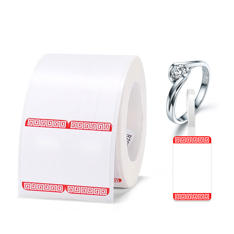 NB204 - NIIMBOT - B1 / B21 / B3S / B4 - 30X70MM - 100 RED BORDER RING JEWELLERY LABELS