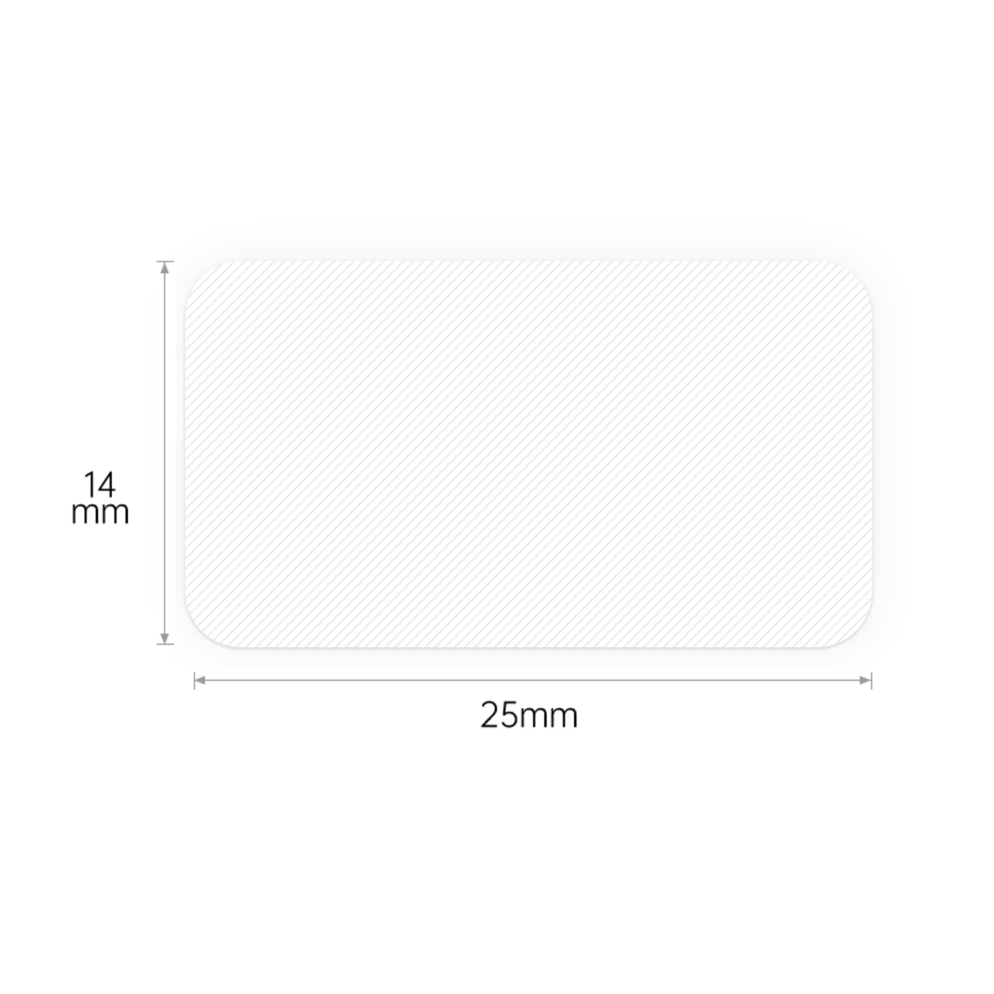 NB115 - NIIMBOT - D11 / D101 / D110 - 14*25MM - 240 ETIKETTE PER ROL - DEURSIGTIG