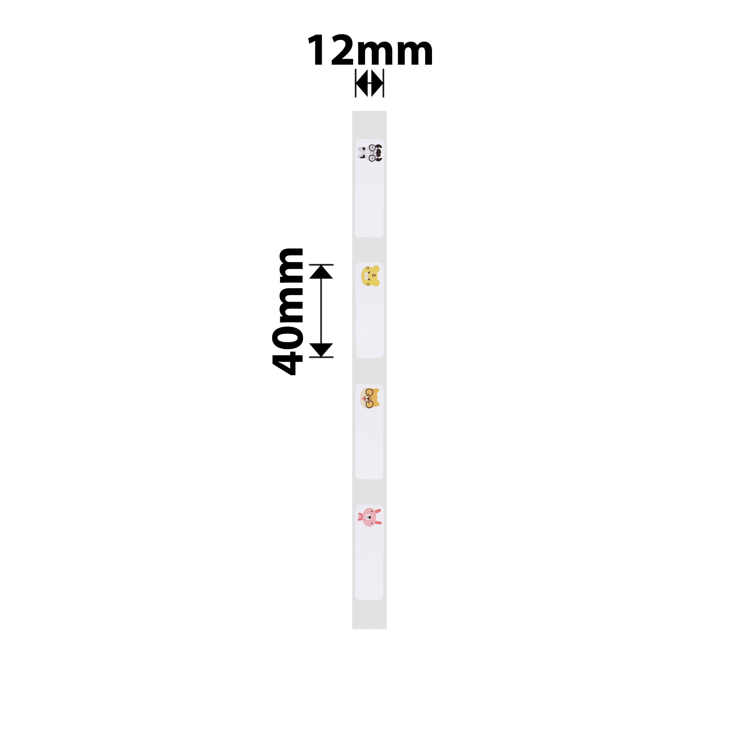 NB139 - NIIMBOT - D11 / D101 / D110 - RP12*40 - 160 ETIKETTE PER ROL - ZOO-ONTWERP