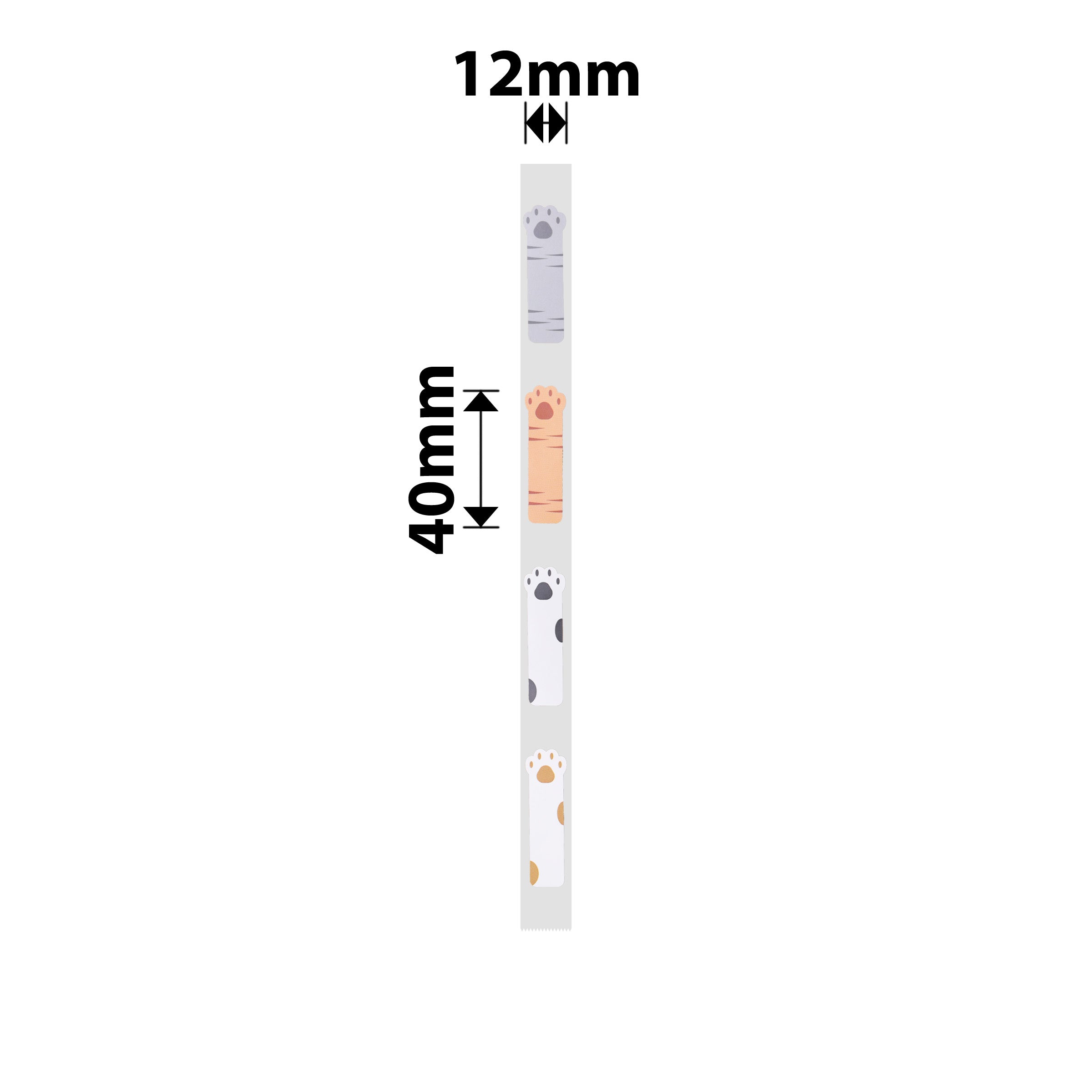NB145 - NIIMBOT - D11 / D101 / D110 - RP12*40 - 160 ETIKETTE PER ROL - KATPOOTONTWERP