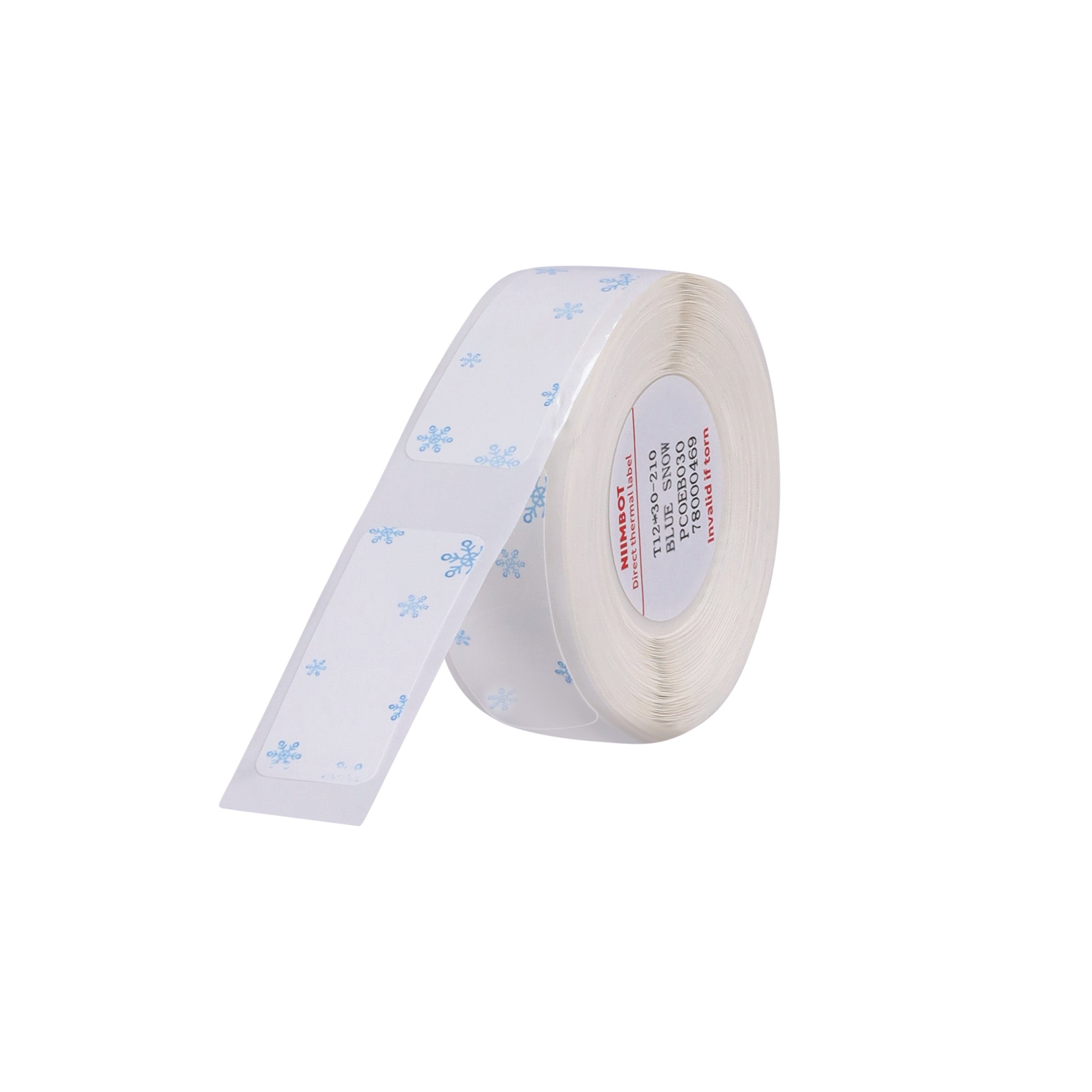 NB148 - NIIMBOT - D11 / D101 / D110 / H1S - 12X30MM - 210 THERMAL LABELS - BLUE SNOW DESIGN