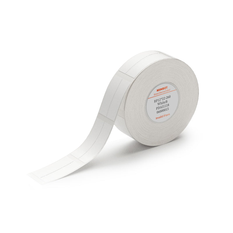 NB149 - NIIMBOT - D11 / D101 / D110 / H1S - 12X22MM - 260 WHITE SPLIT LABELS