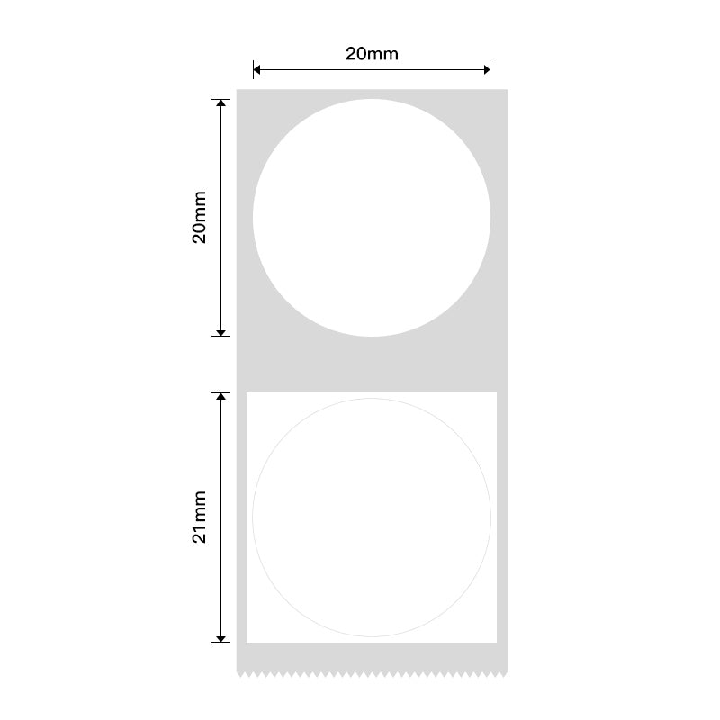 NB218 - NIIMBOT - B1 / B21 / B3S - 21*21MM - 300 ETIKETTE PER ROL - ROND - WIT