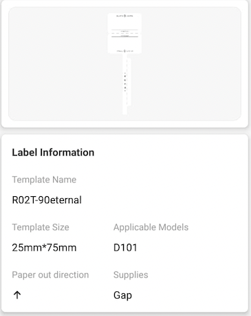 NB259 - NIIMBOT - D101 ONLY - 25X75MM - 90 ETERNAL JEWELLERY TAG LABELS