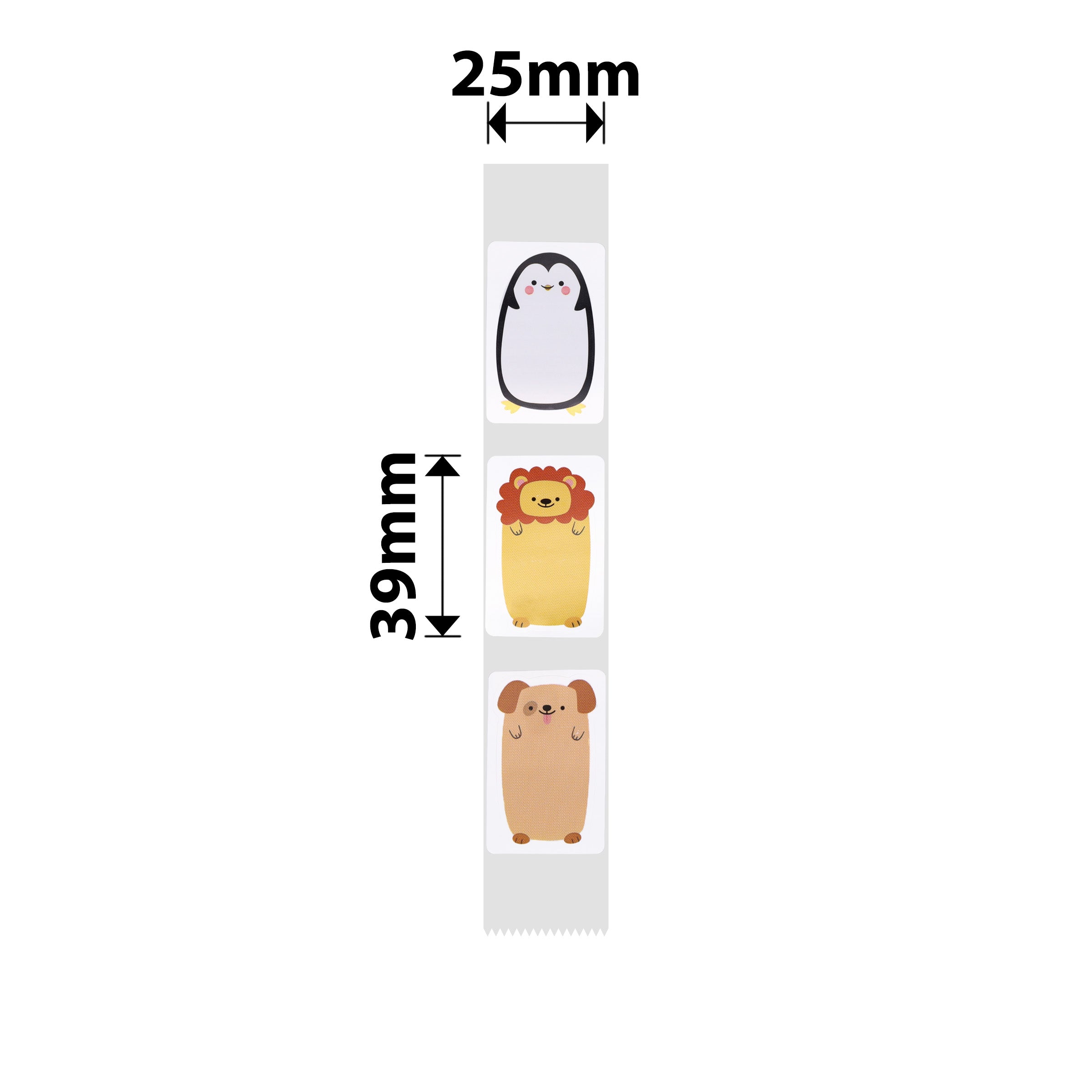 NB353 - NIIMBOT - SLEGS D101 - R25*39 - 160 ETIKETTE PER ROL - DIERE-ONTWERP