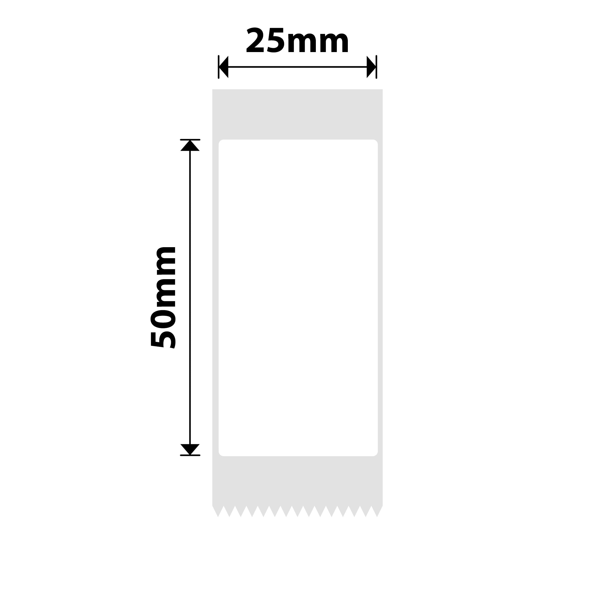 NB374 - NIIMBOT - SLEGS D101 - R25*50 - 130 ETIKETTE PER ROL - WIT