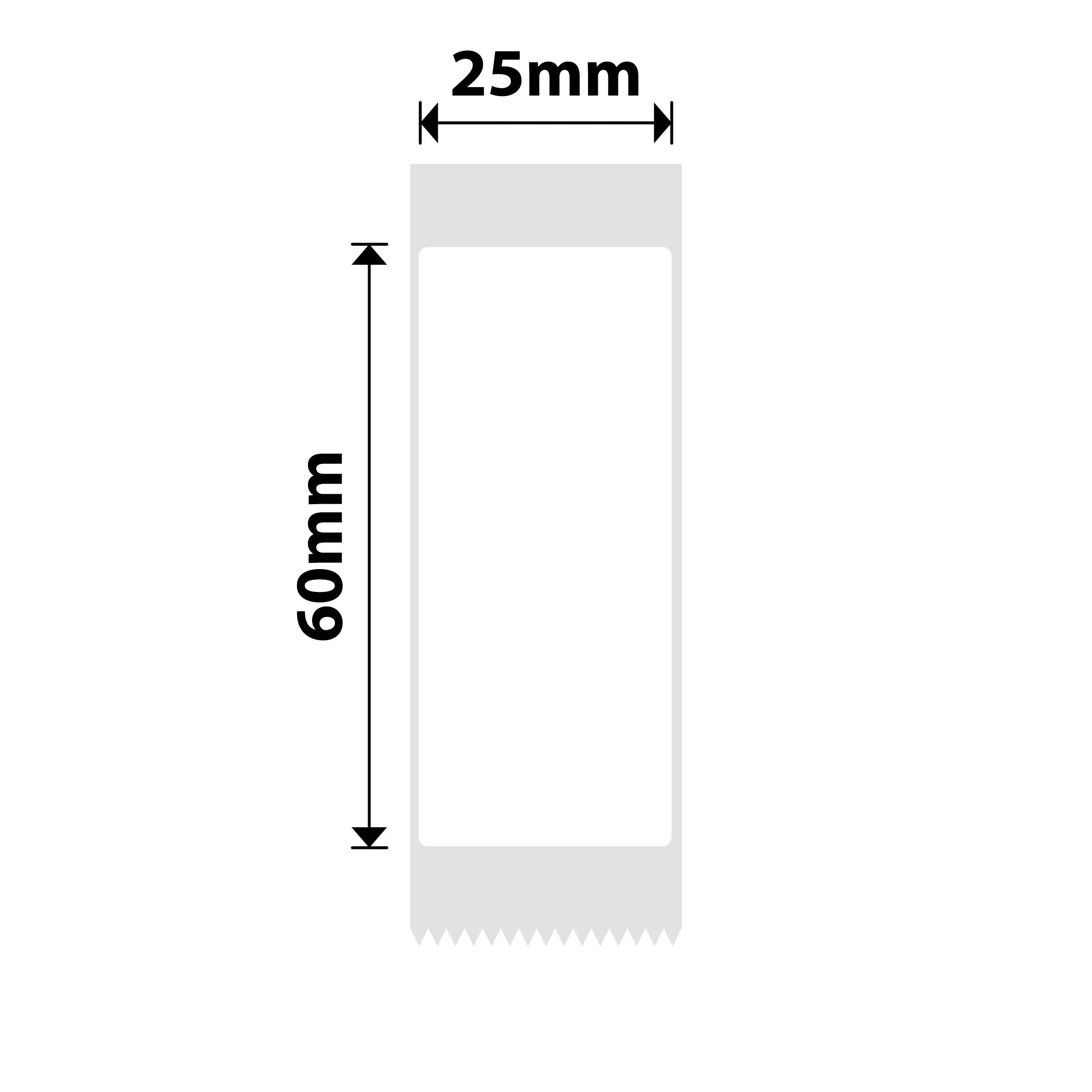 NB377 - NIIMBOT - SLEGS D101 - R25*60 - 110 ETIKETTE PER ROL - WIT