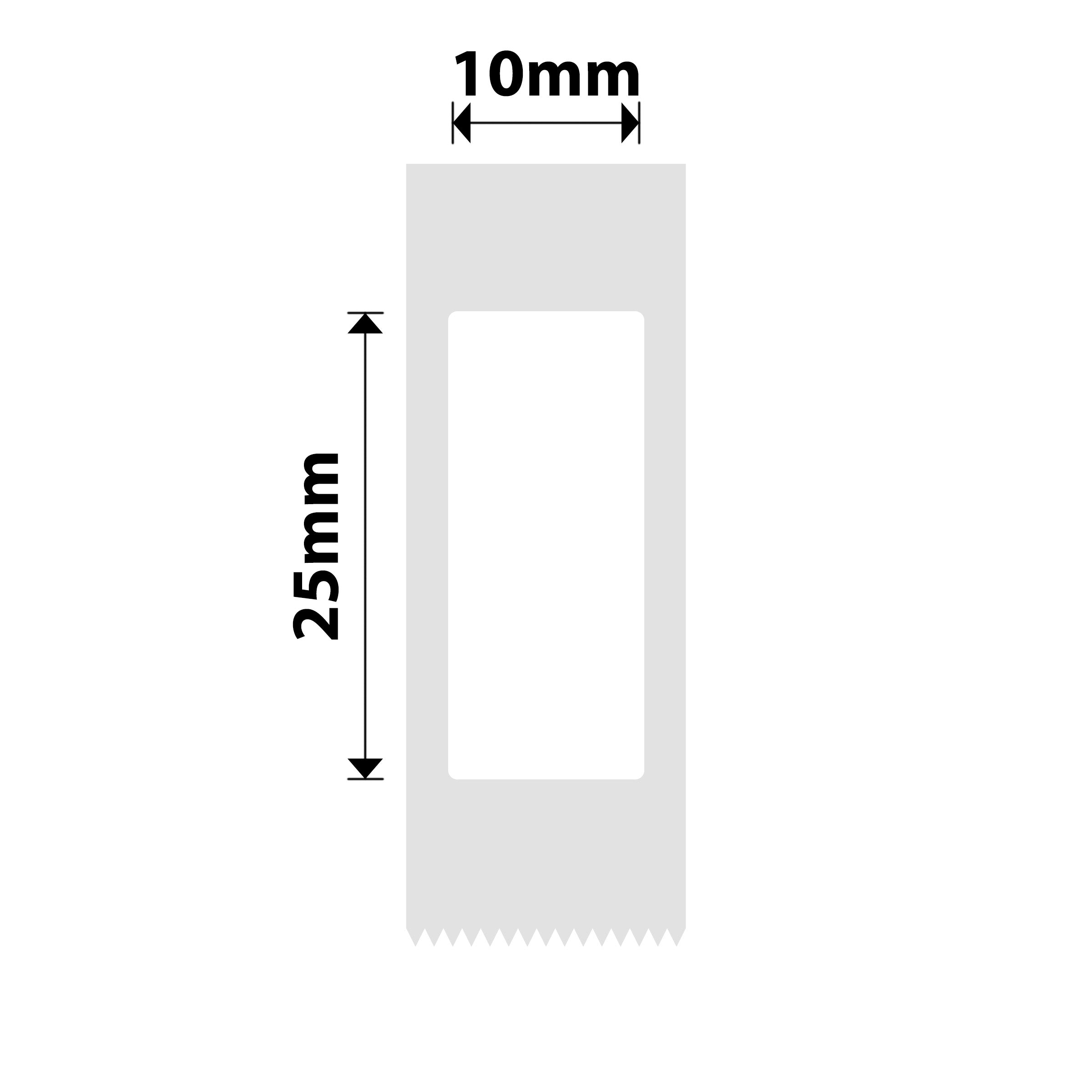 NB383 - NIIMBOT - SLEGS B18 - EW10*25mm - 220 ETIKETTE PER ROL - WIT ONTWERP