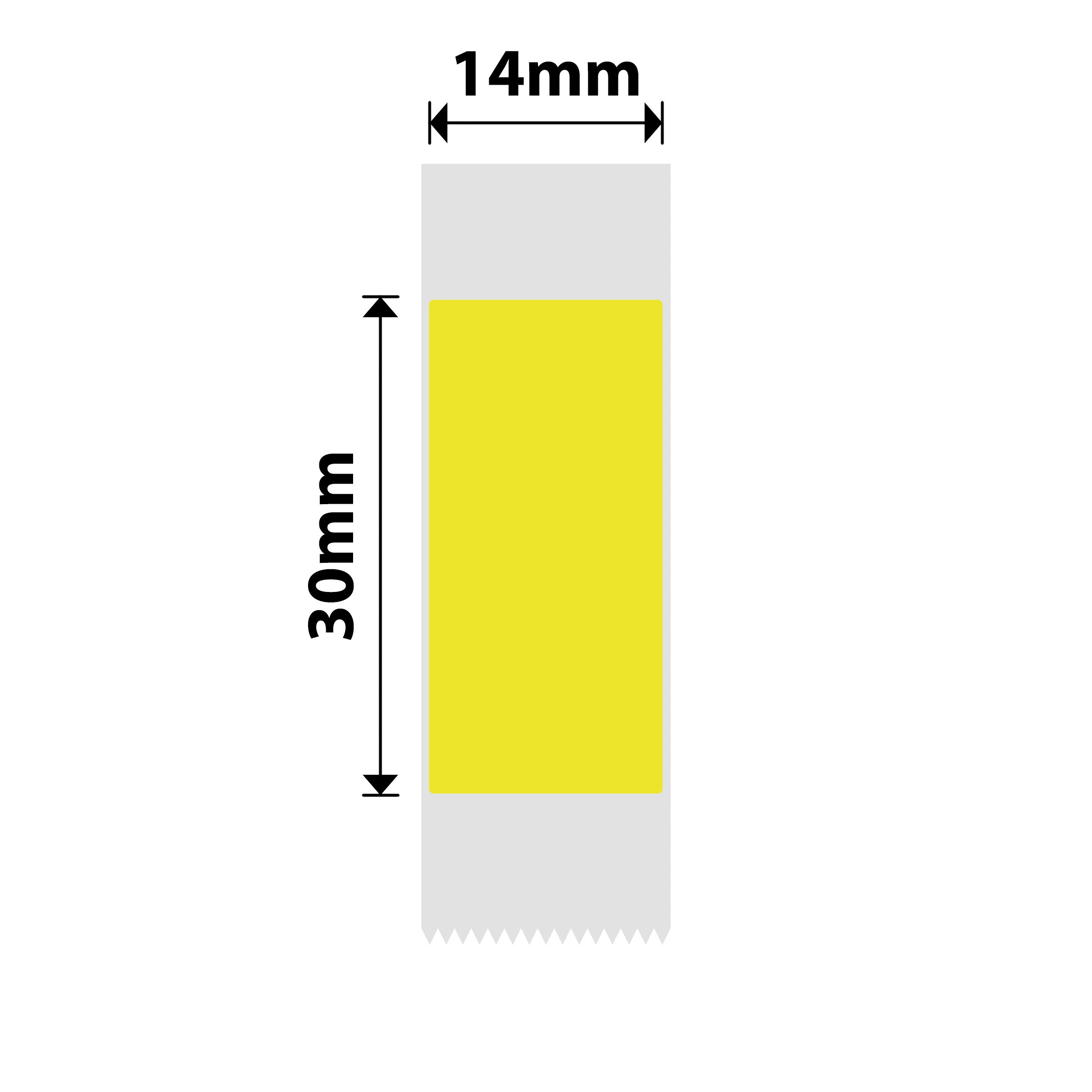 NB388 - NIIMBOT - B18 - EW14*30mm - 190 ETIKETTE PER ROL - GEEL ONTWERP