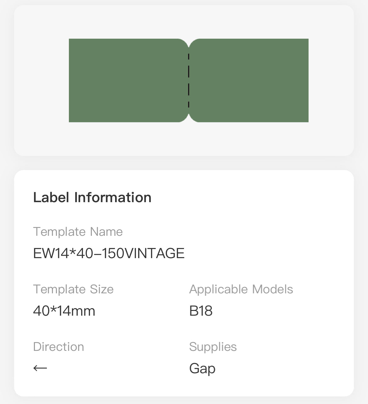 I-NB408 - NIIMBOT - B18 - EW14*40mm - 150 AMALEBULA NGOKUQHUBEKA NGAMUNYE - I-INDEX VINTAGE DESIGN
