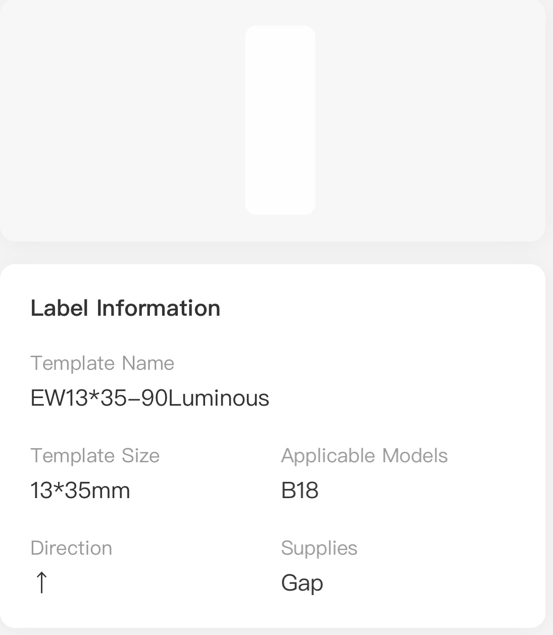 NB430 - NIIMBOT - B18 - EL13*35mm - 90 ETIKETTE PER ROL - LIGGENDE ONTWERP