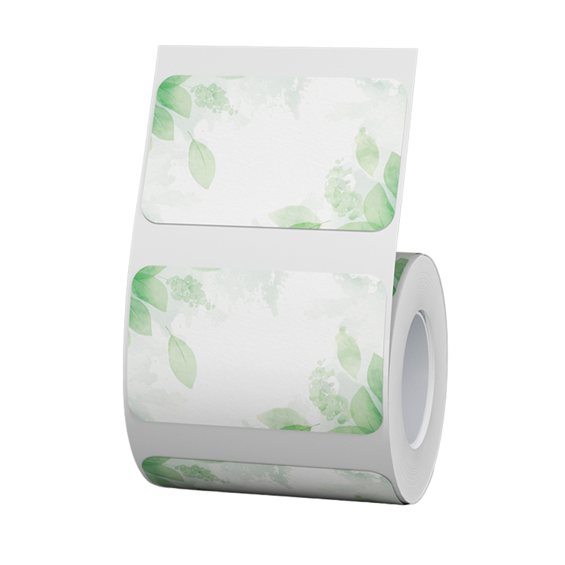 NB460 - NIIMBOT - B1 / B21 / B3S - T50X30MM - 230 THERMAL LABELS - GREEN LEAF DESIGN