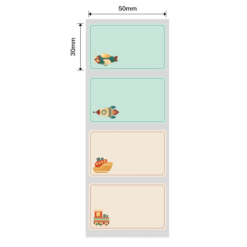 NB465 - NIIMBOT - B1 / B21 / B3S - 50X30MM - 230 THERMAL LABELS (MULTI-COLOUR) - CHILDHOOD TOYS DESIGN