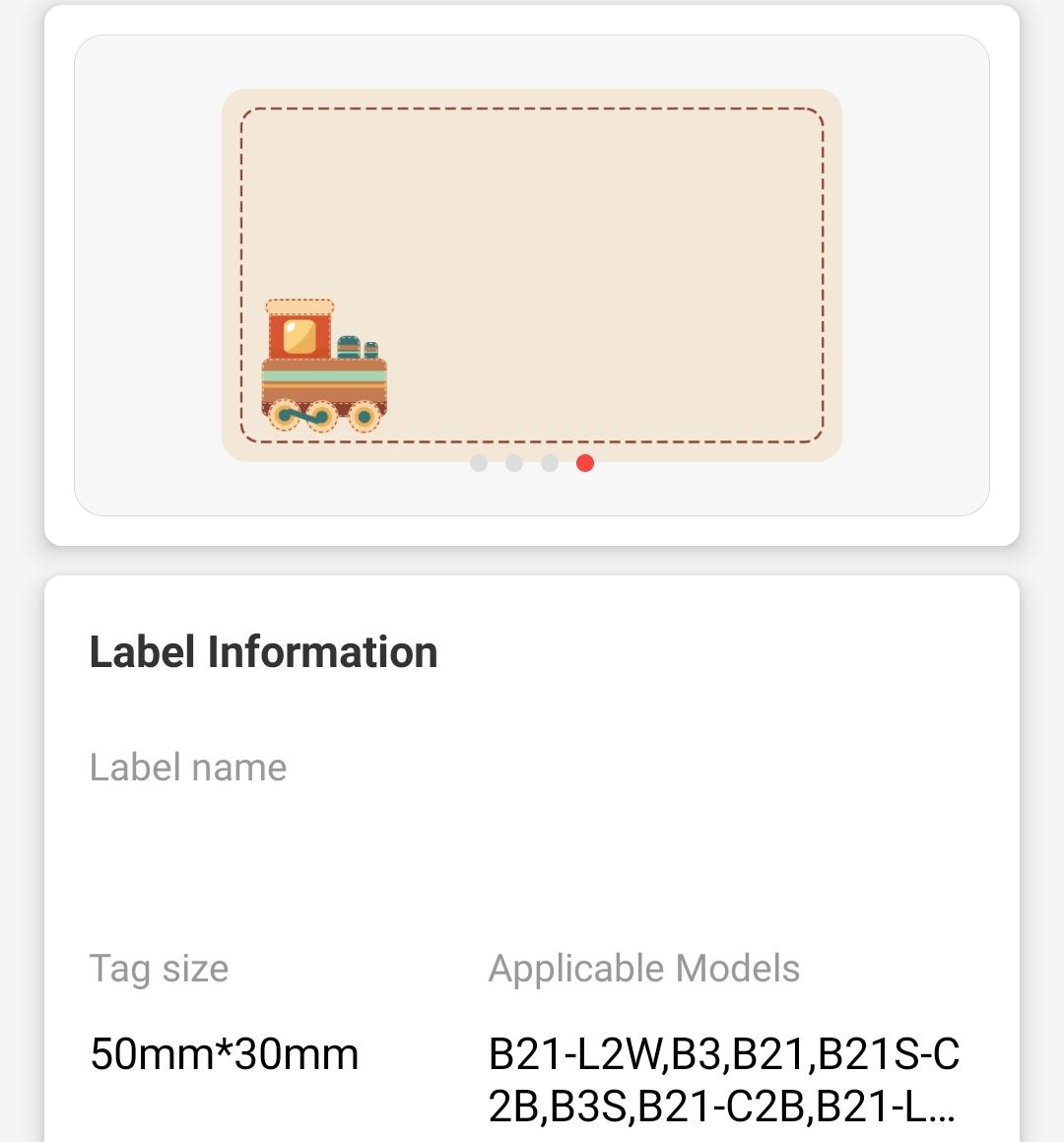 NB465 - NIIMBOT - B1 / B21 / B3S - 50X30MM - 230 THERMAL LABELS (MULTI-COLOUR) - CHILDHOOD TOYS DESIGN