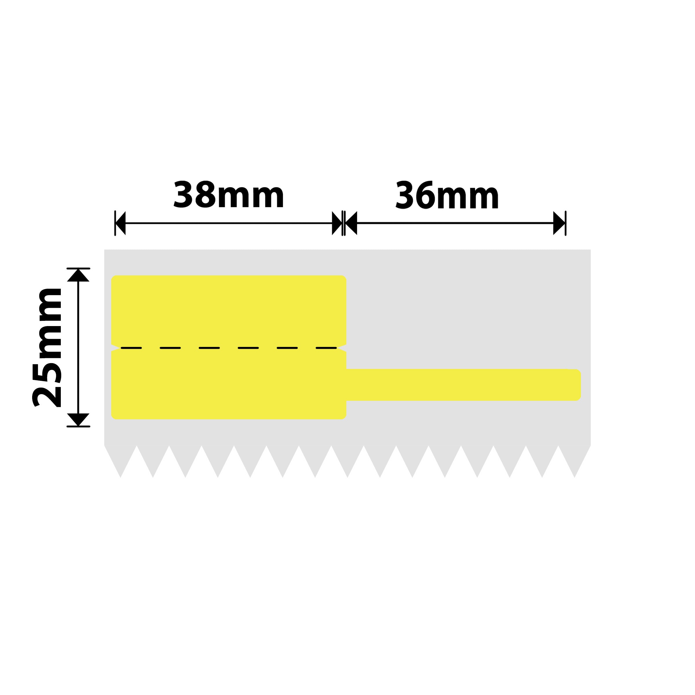 NB484 - NIIMBOT - M3 ONLY - 450 THERMAL TRANSFER LABELS PER ROLL - P38X25+36MM - YELLOW - CABLE