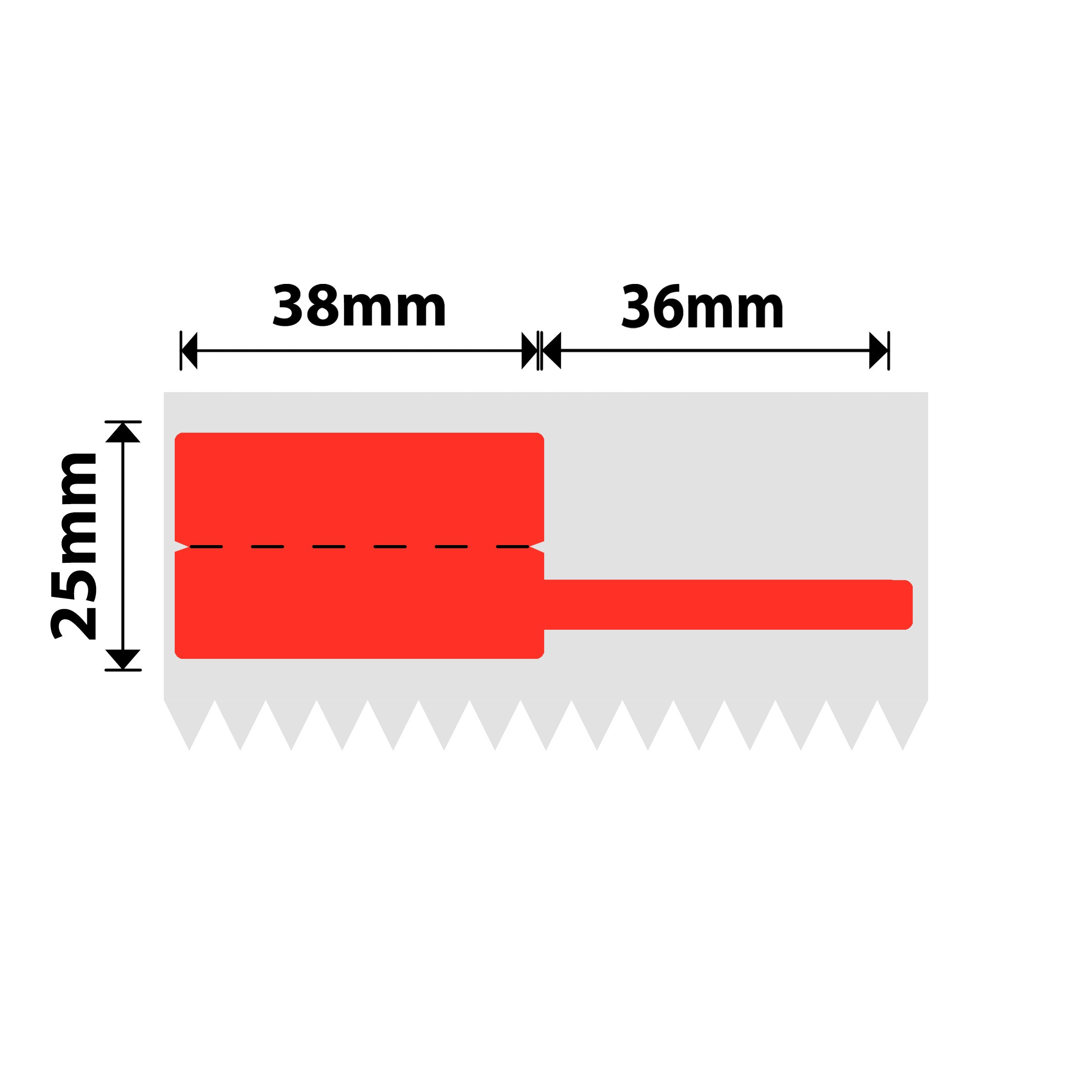 NB485 - NIIMBOT - M3 ONLY - 450 THERMAL TRANSFER LABELS - P38X25+36MM - CABLE - RED