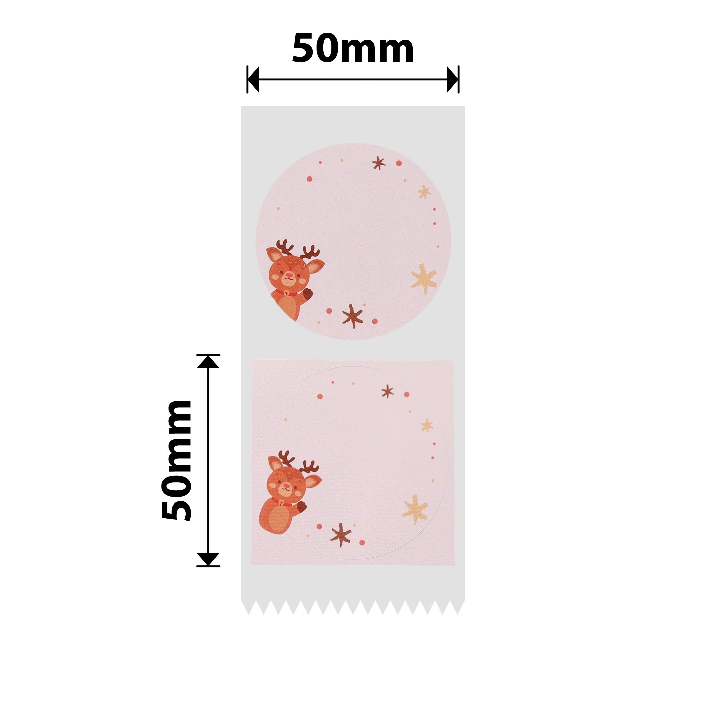 NB500 - NIIMBOT - B1 / B21 / B3S - 50X50MM - 140 LABELS PER ROLL - CHRISTMAS ELK