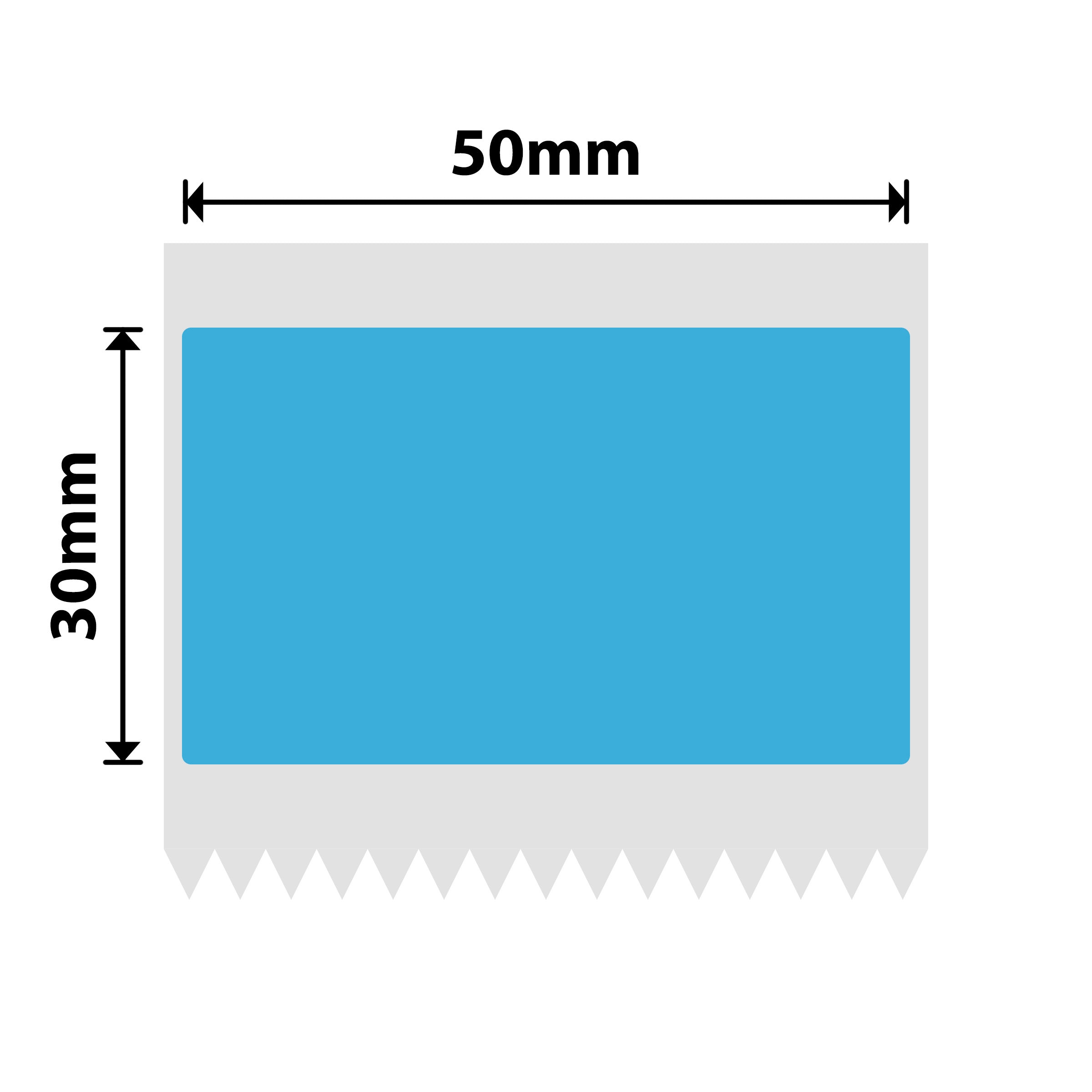 NB507 - NIIMBOT - B1 / B21 / B3S - T50*30MM - 230 TERMIESE ETIKETTE - BEVRORE BLOU