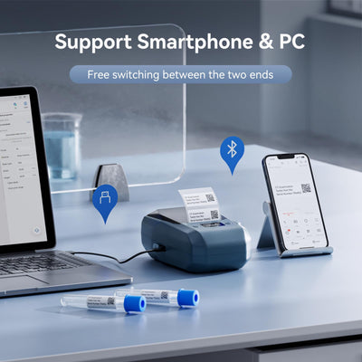 NB589 - NIIMBOT - M2_H - 300DPI THERMAL TRANSFER BLUETOOTH LABEL PRINTER - INCL BLACK RIBBON CARTRIDGE & WHITE 50X30MM LABEL